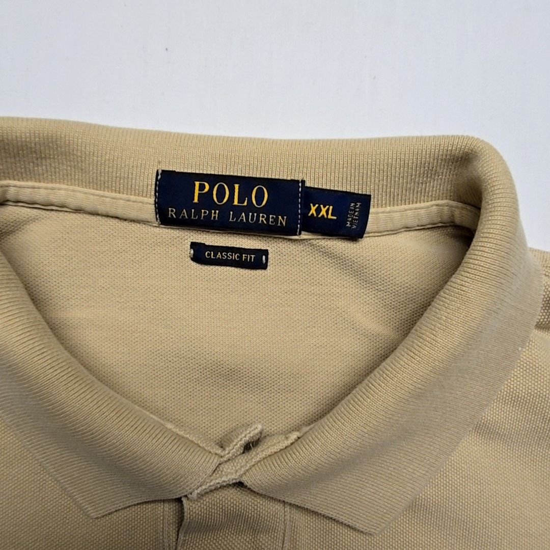 Polo Ralph Lauren Polo Ralph Lauren Polo Shirt XXL Classic Fit Beige Brown Top Size US XXL / EU 58 / 5 - 5 Thumbnail