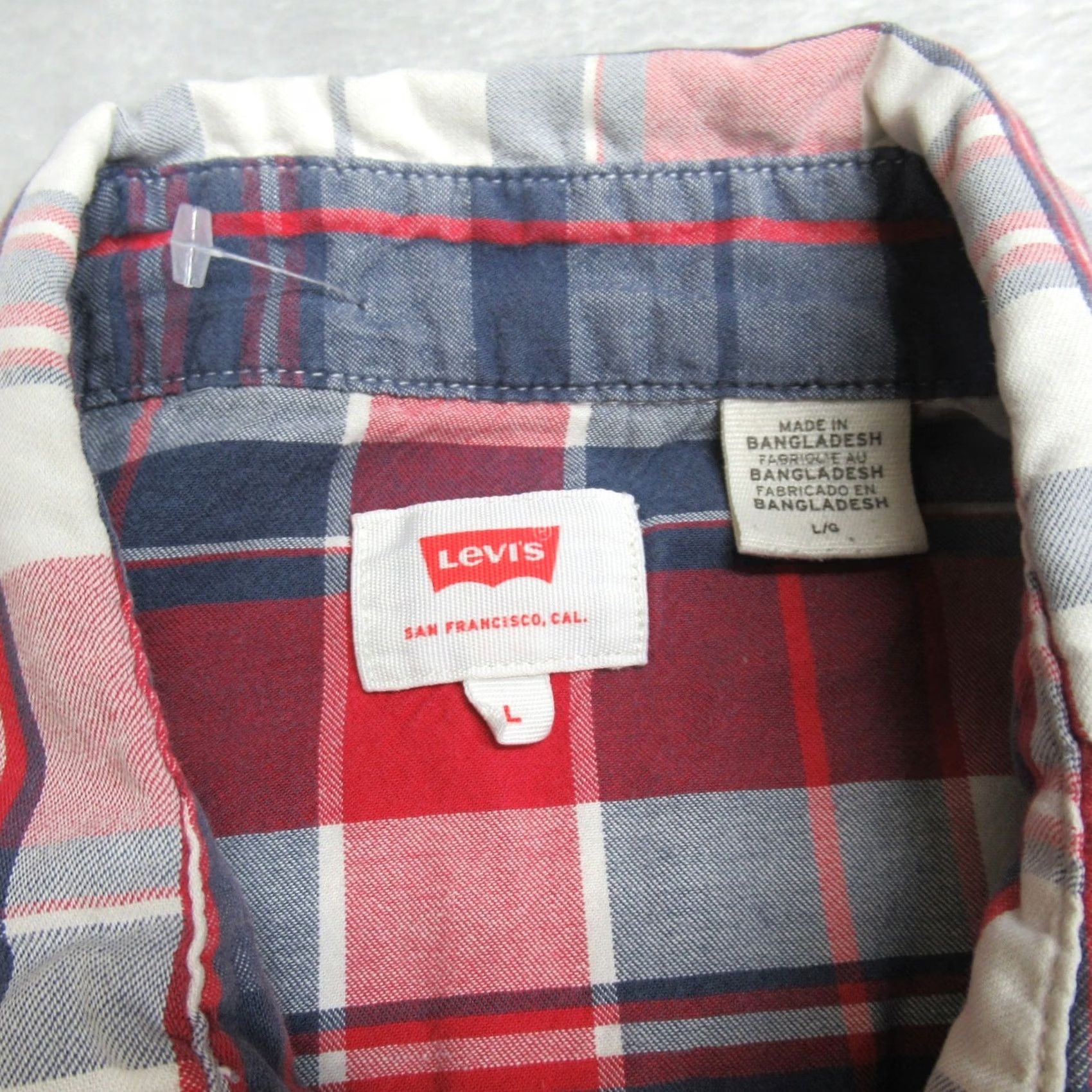 Levi's Levi'S Red Plaid Shirt Men Large Size Size US L / EU 52-54 / 3 - 4 Thumbnail