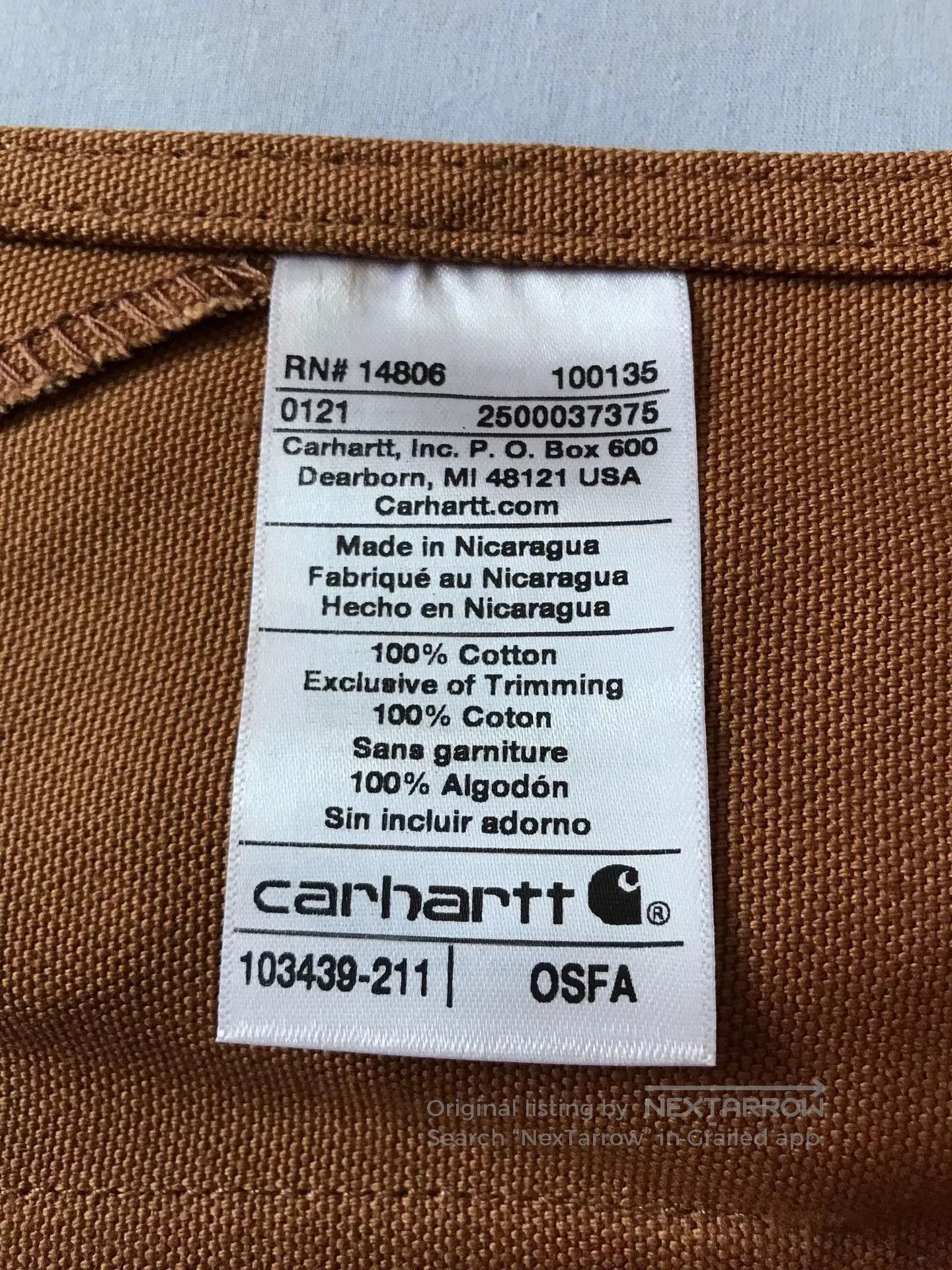 Carhartt Carhartt 103439 Classic Brown Apron. Size ONE SIZE - 9 Thumbnail