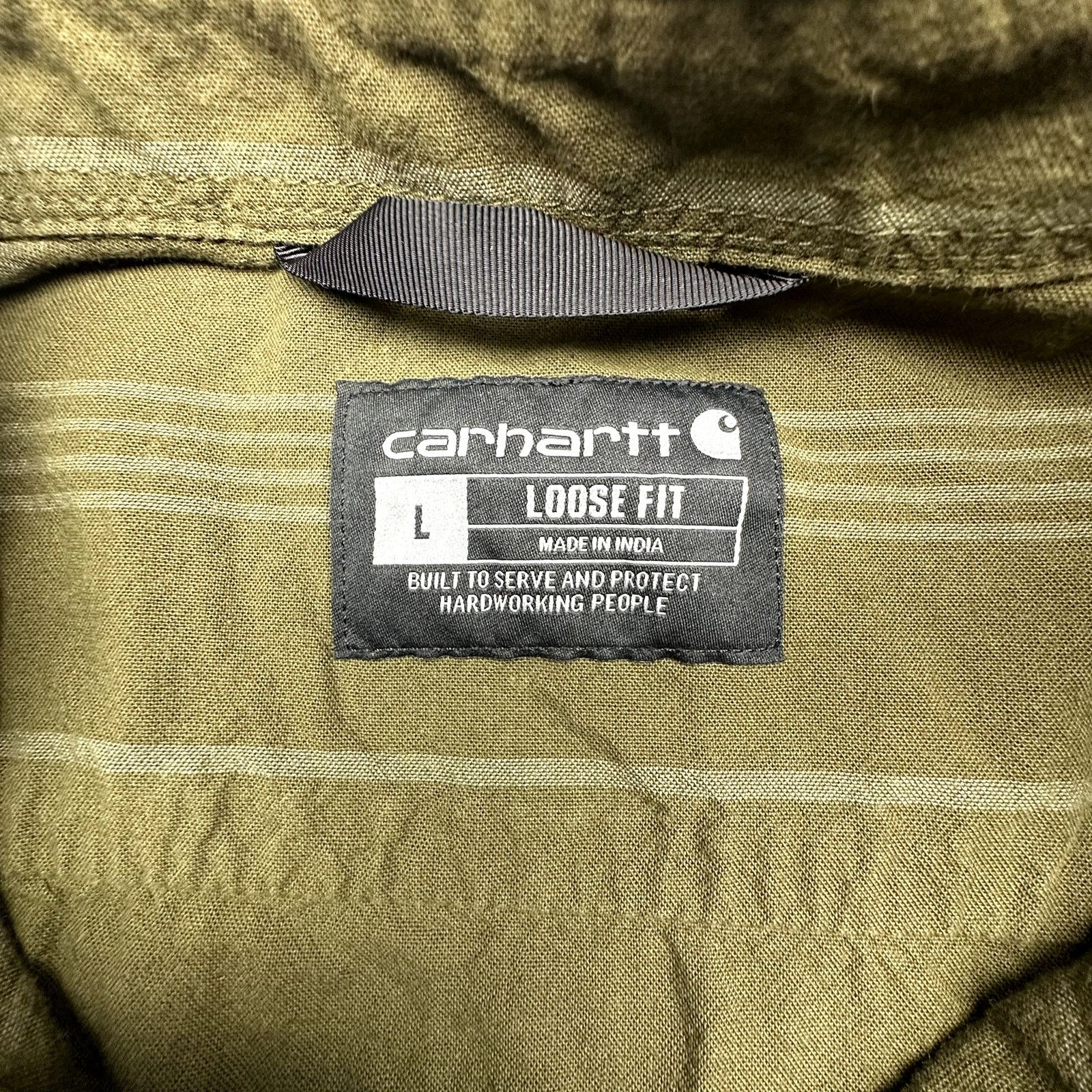 Carhartt Carhartt Loose Fit Midweight Chambray Plaid Shirt Men Large Size US L / EU 52-54 / 3 - 2 Thumbnail
