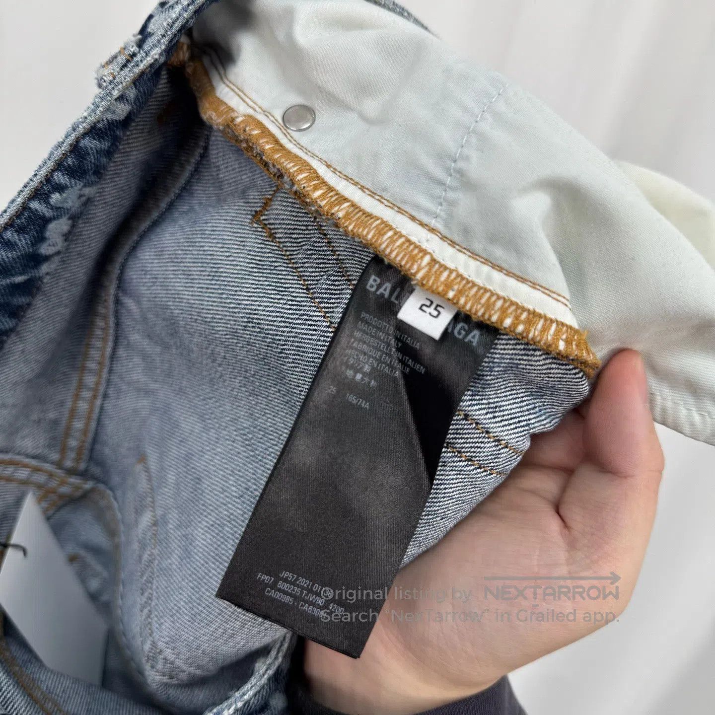 Balenciaga Balenciaga Script Logo All-Over Print Jeans| Size 37" - 6 Thumbnail