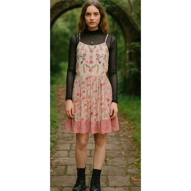 Other Raga Woman Embroidered Floral Mini Dress Size XS Boho Indie Size XS / US 0-2 / IT 36-38 - 1 Thumbnail