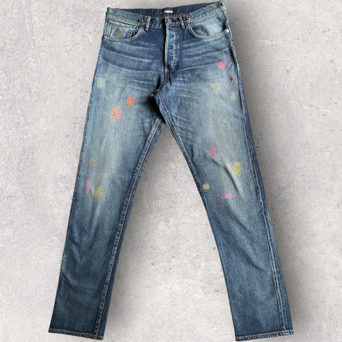 Pre-owned Dior Homme Fireworks Denim In Blue
