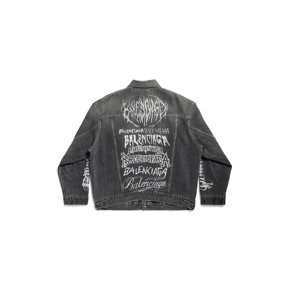 Balenciaga o1w1db11225 DIY Metal Large Fit Jacket in Grey Size US XL / EU 56 / 4 - 6 Thumbnail