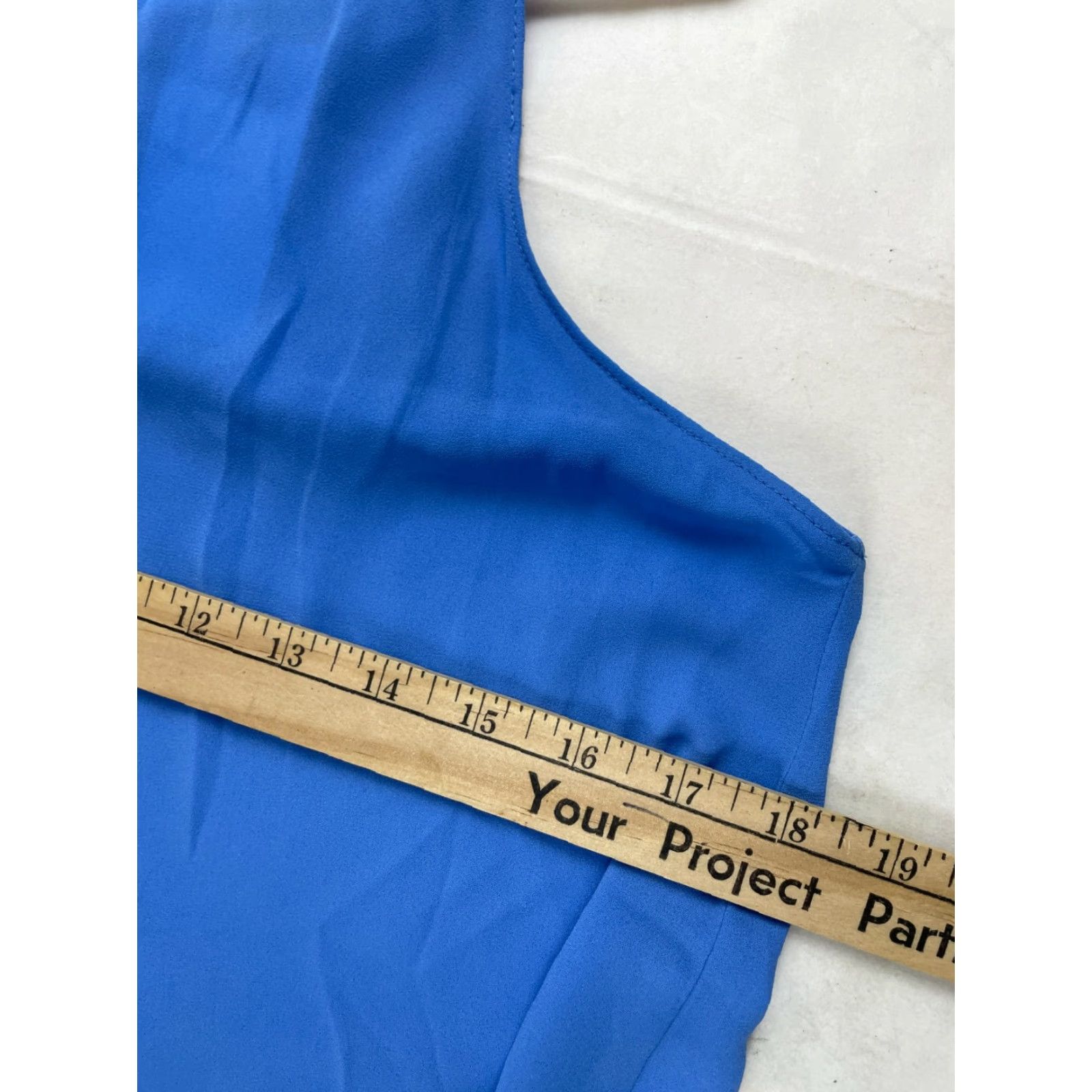 Vintage Lush Blouse Women's Size Small Blue Sleeveless Slit 1/4 Zip Back NWT Shirt Womens Size S / US 4 / IT 40 - 4 Thumbnail