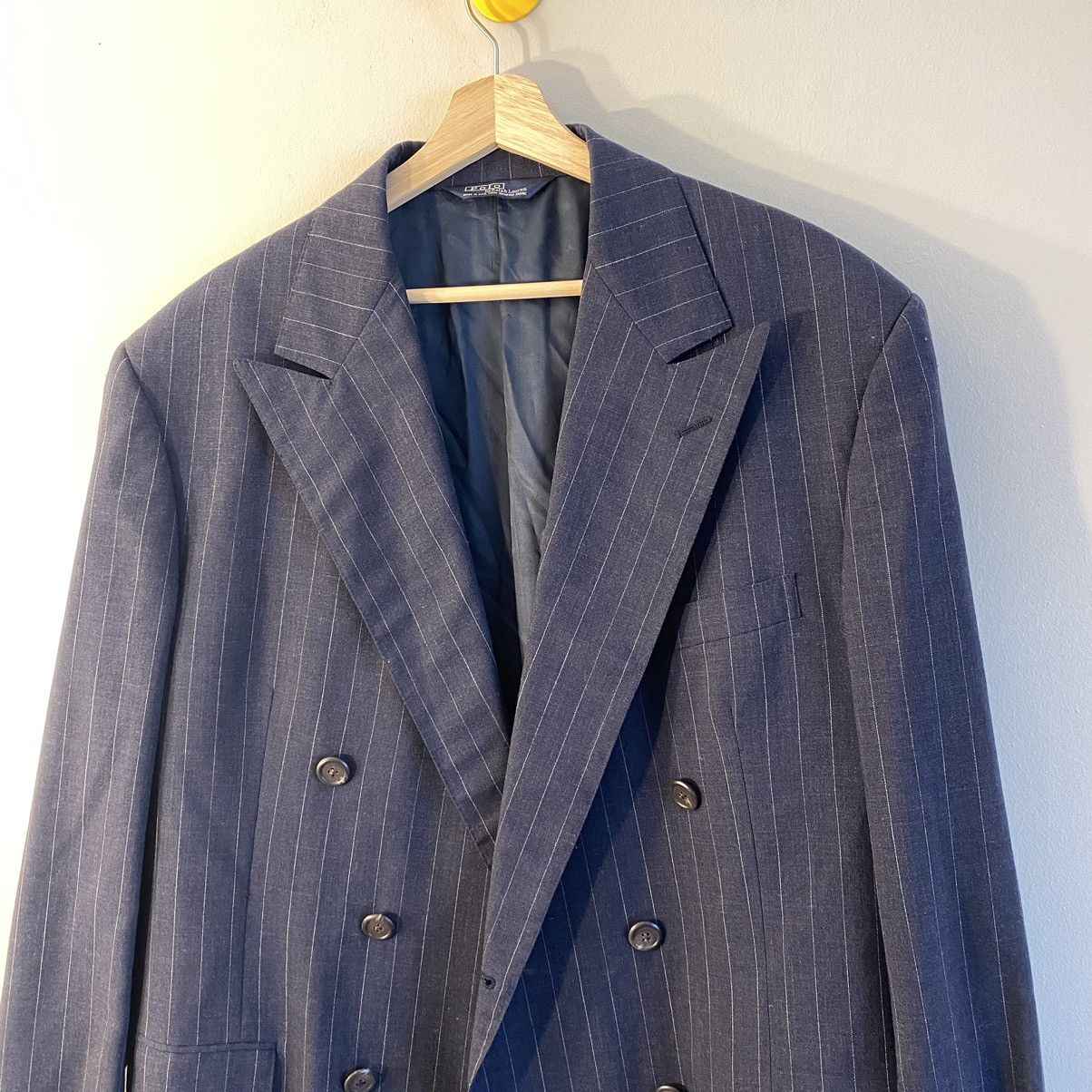 Polo Ralph Lauren Pinstriped Double Breasted Blazer Size 44L - 2 Thumbnail