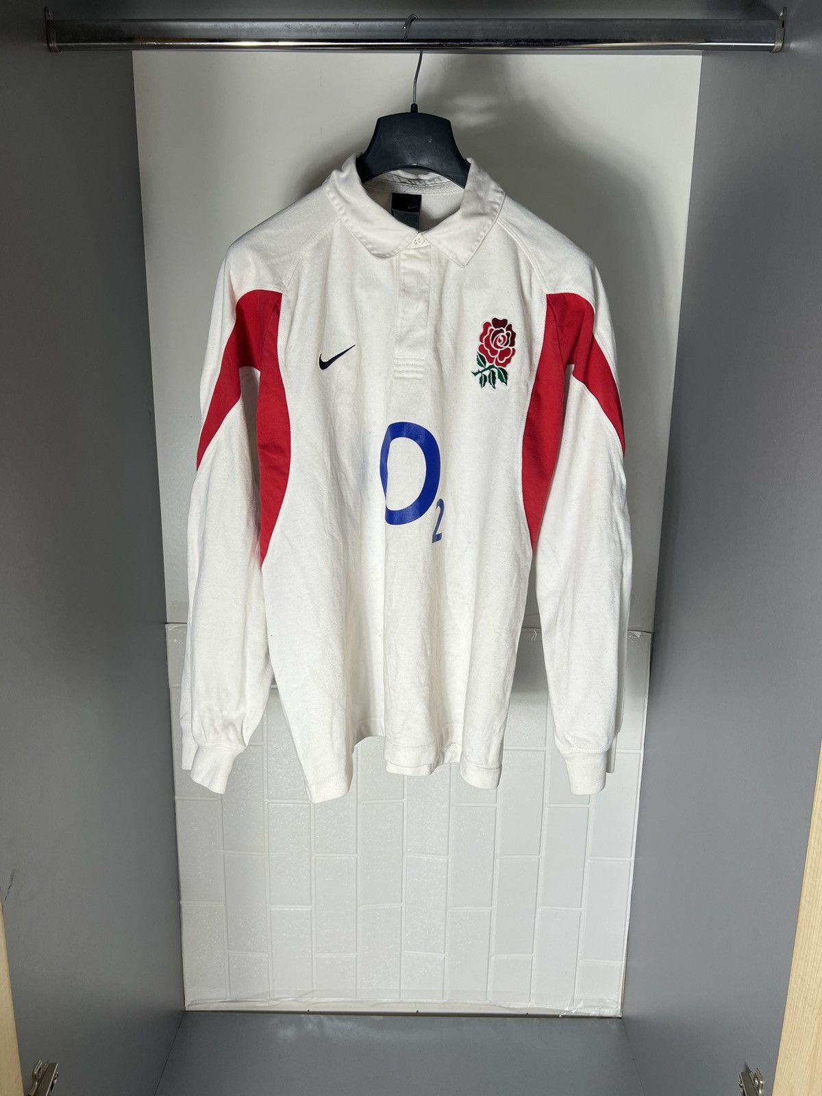Nike × Vintage VERY RARE NIKE ENGLAND RETRO RUGBY JERSEY BLOKECORE Y2K 90s Size US L / EU 52-54 / 3 - 2 Thumbnail