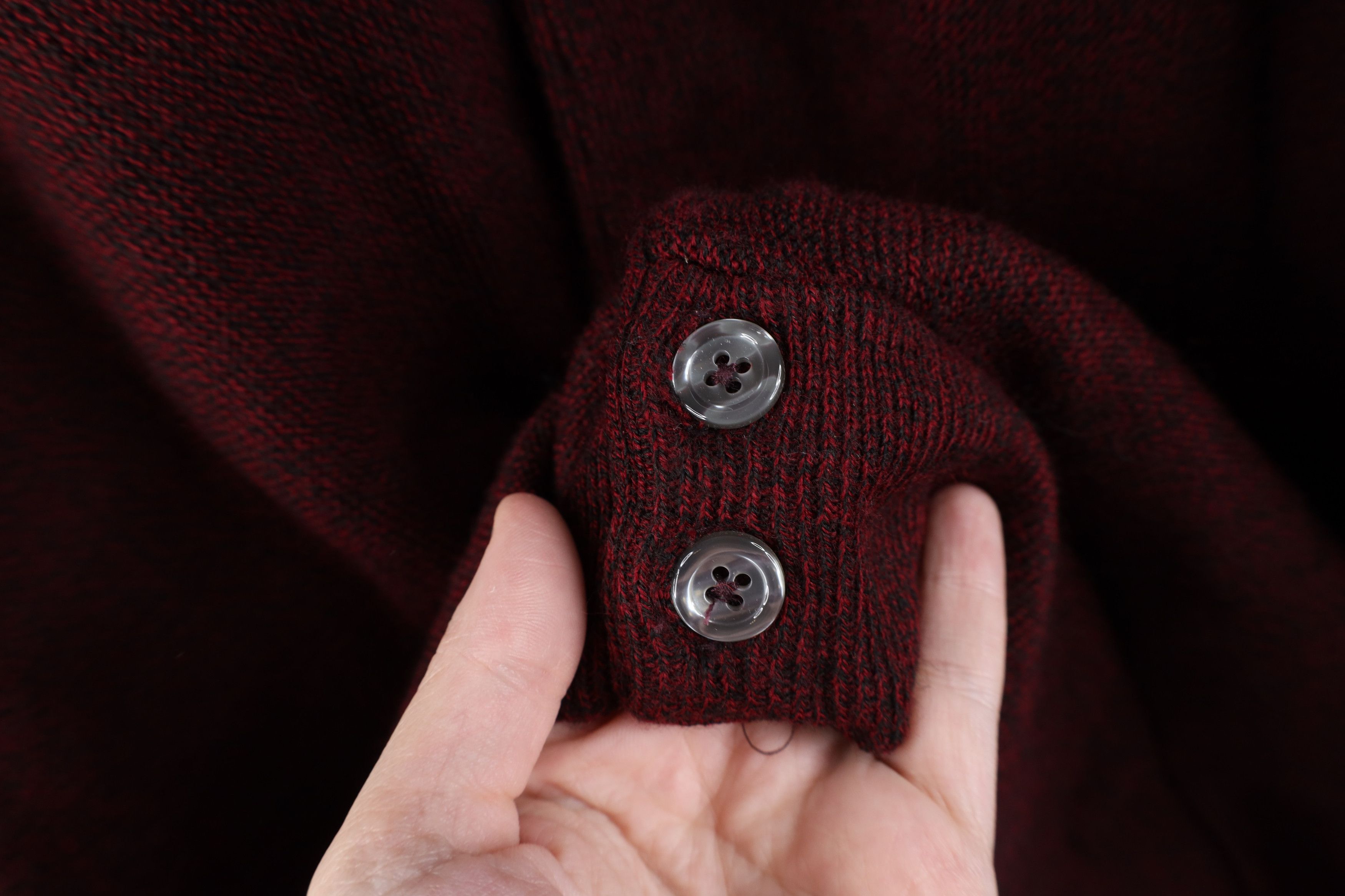 Vintage Vintage 90s Streetwear Cardigan Sweater Heather Red USA Size US XL / EU 56 / 4 - 4 Thumbnail
