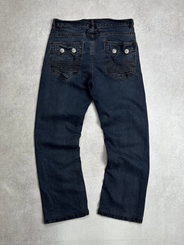 Versace Vintage Versace Big Logo Medusa Y2K Denim Jeans 30 Size US 30 / EU 46 - 1 Thumbnail
