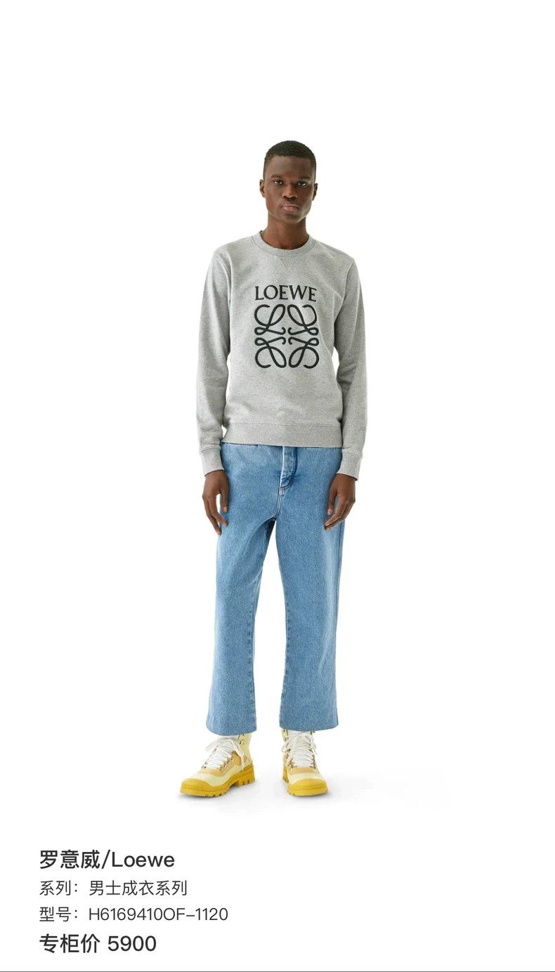 Loewe LOEWE Grey Embroidered Hoodie, Size M Size M / US 6-8 / IT 42-44 - 6 Thumbnail