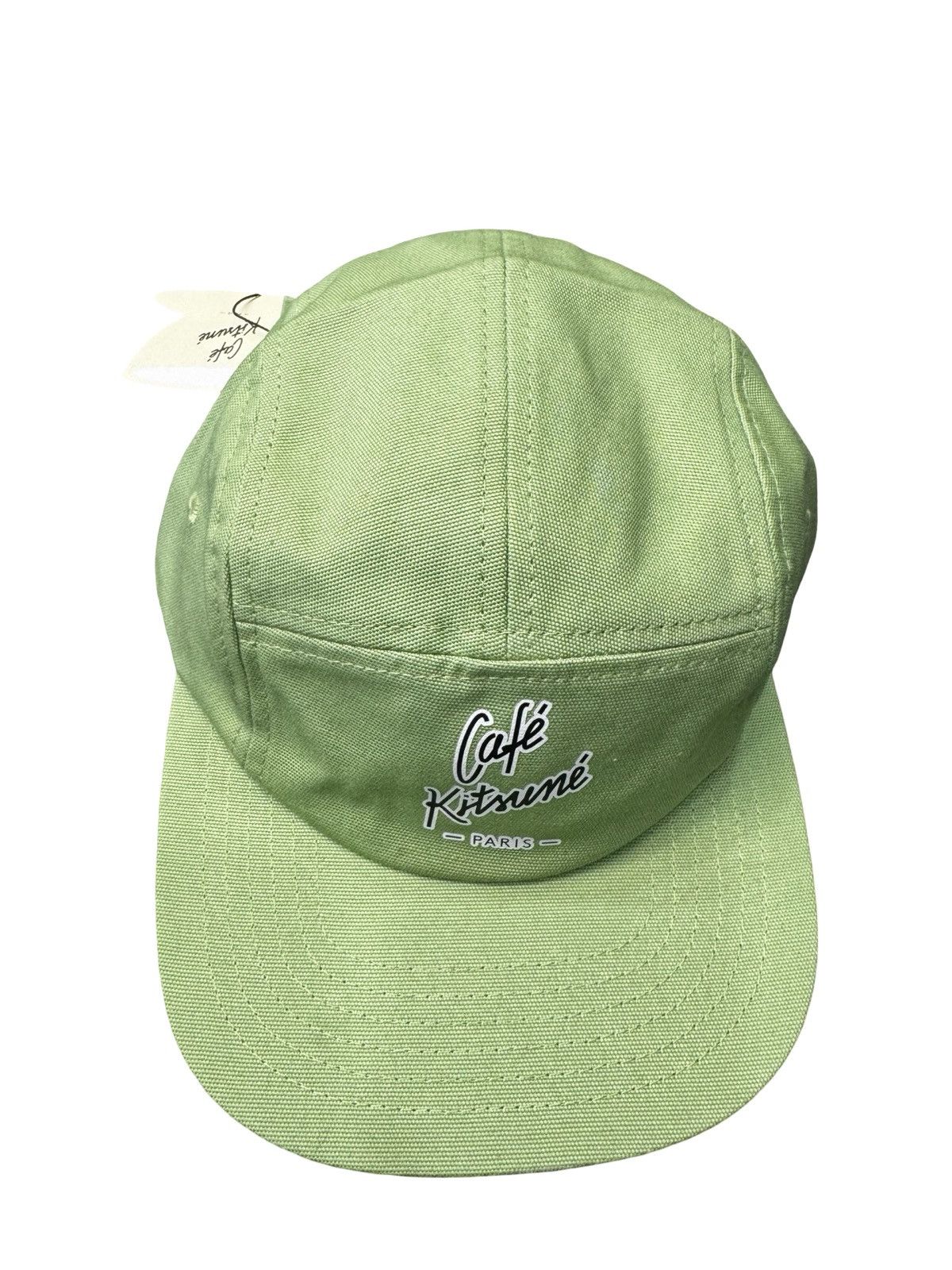 Maison Kitsune Maison Kitsuné Cafe Paris 5-Panel Baseball Cap Matcha BNWT Size ONE SIZE - 2 Thumbnail