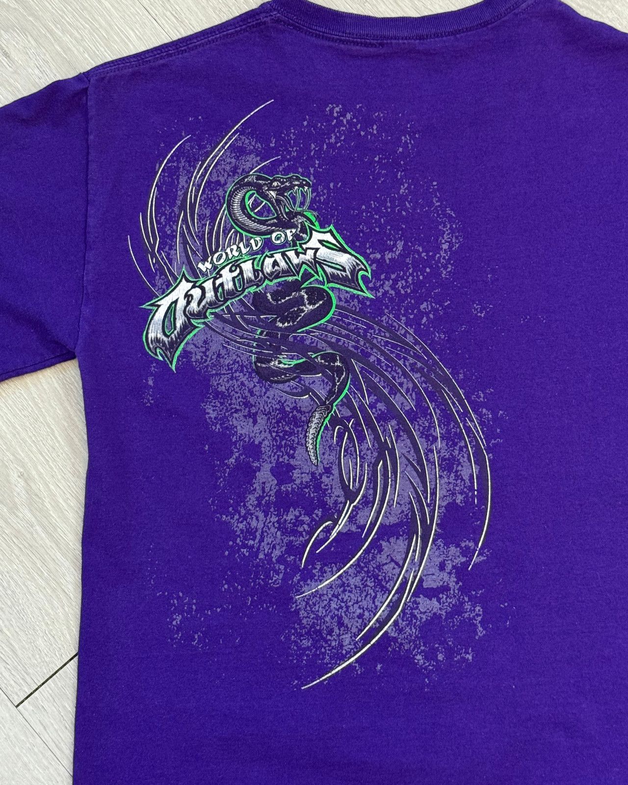 Vintage Vintage Y2K World of Outlaws Sprint Car Racing T-Shirt Small Size US S / EU 44-46 / 1 - 4 Thumbnail