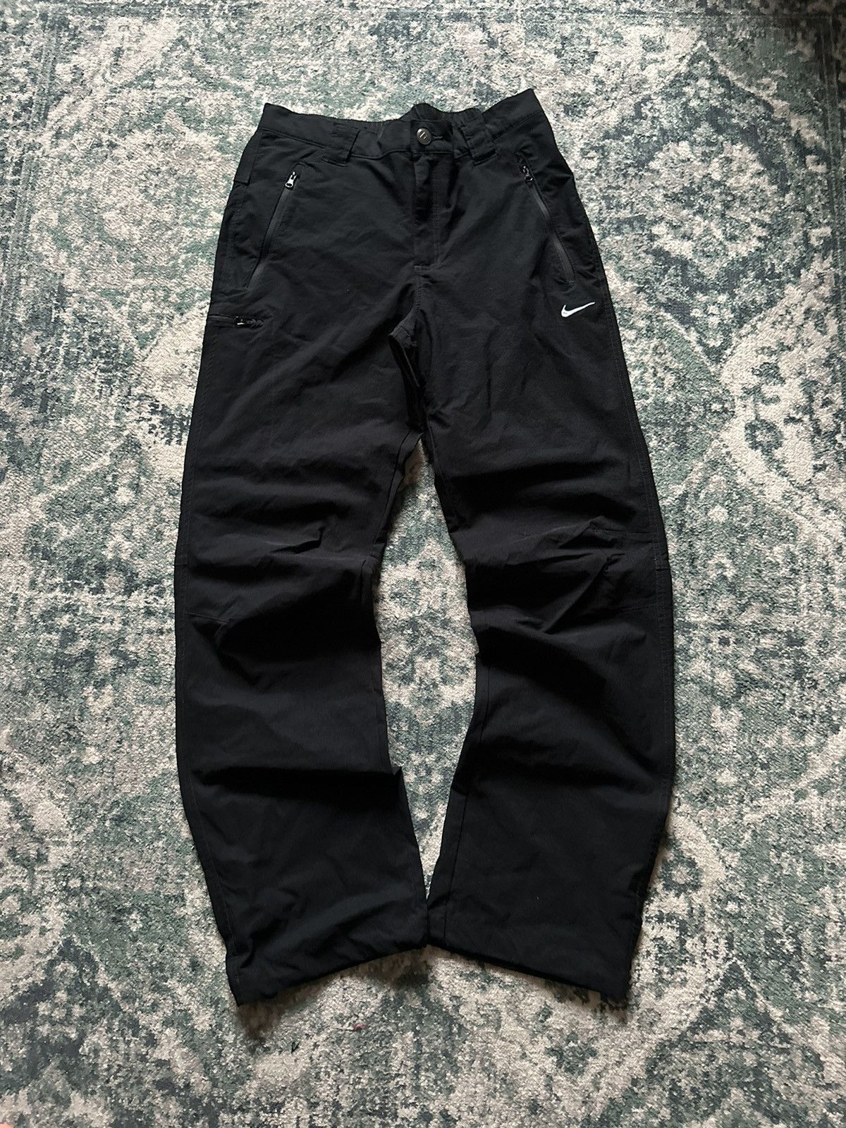 Nike VINTAGE NIKE SWOOSH TN SKEPTA STYLE FLARED NYLON TRACK PANTS Size US 32 / EU 48 - 1 Thumbnail