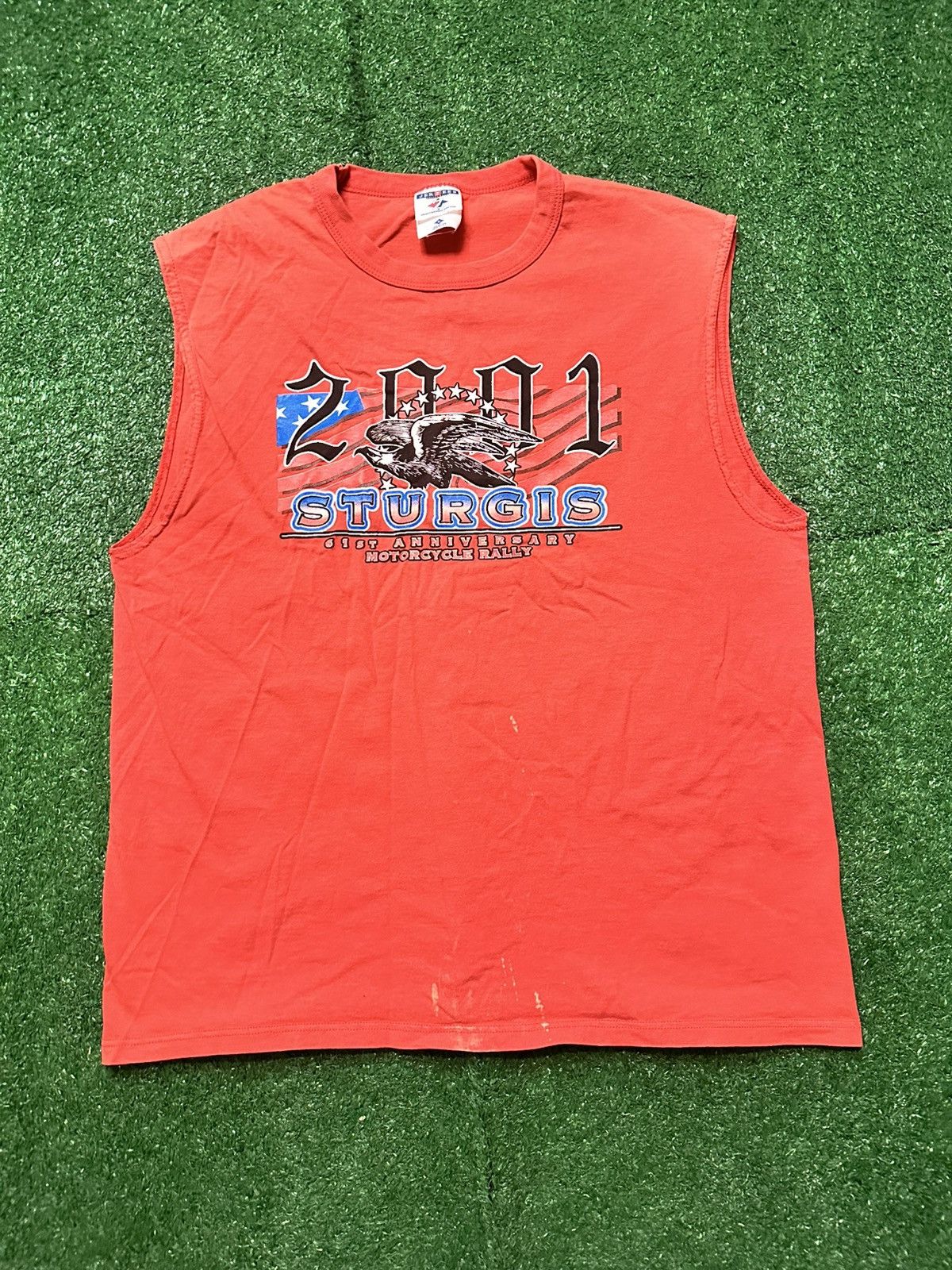 Jerzees Vintage 2001 Sturgis Motorcycle Biker Rally Tank Top Size L Size US L / EU 52-54 / 3 - 2 Thumbnail