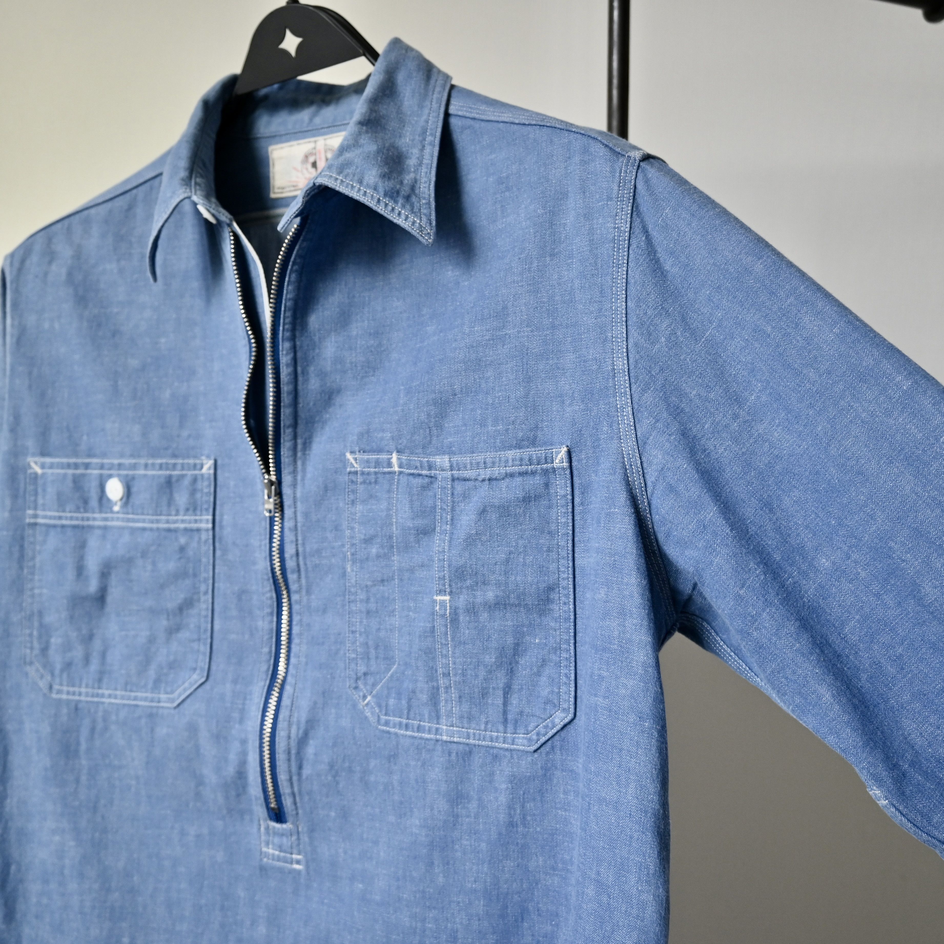 Beams Plus BEAMS Plus x Sunny Sports half-zip denim work shirt Size US M / EU 48-50 / 2 - 10 Thumbnail
