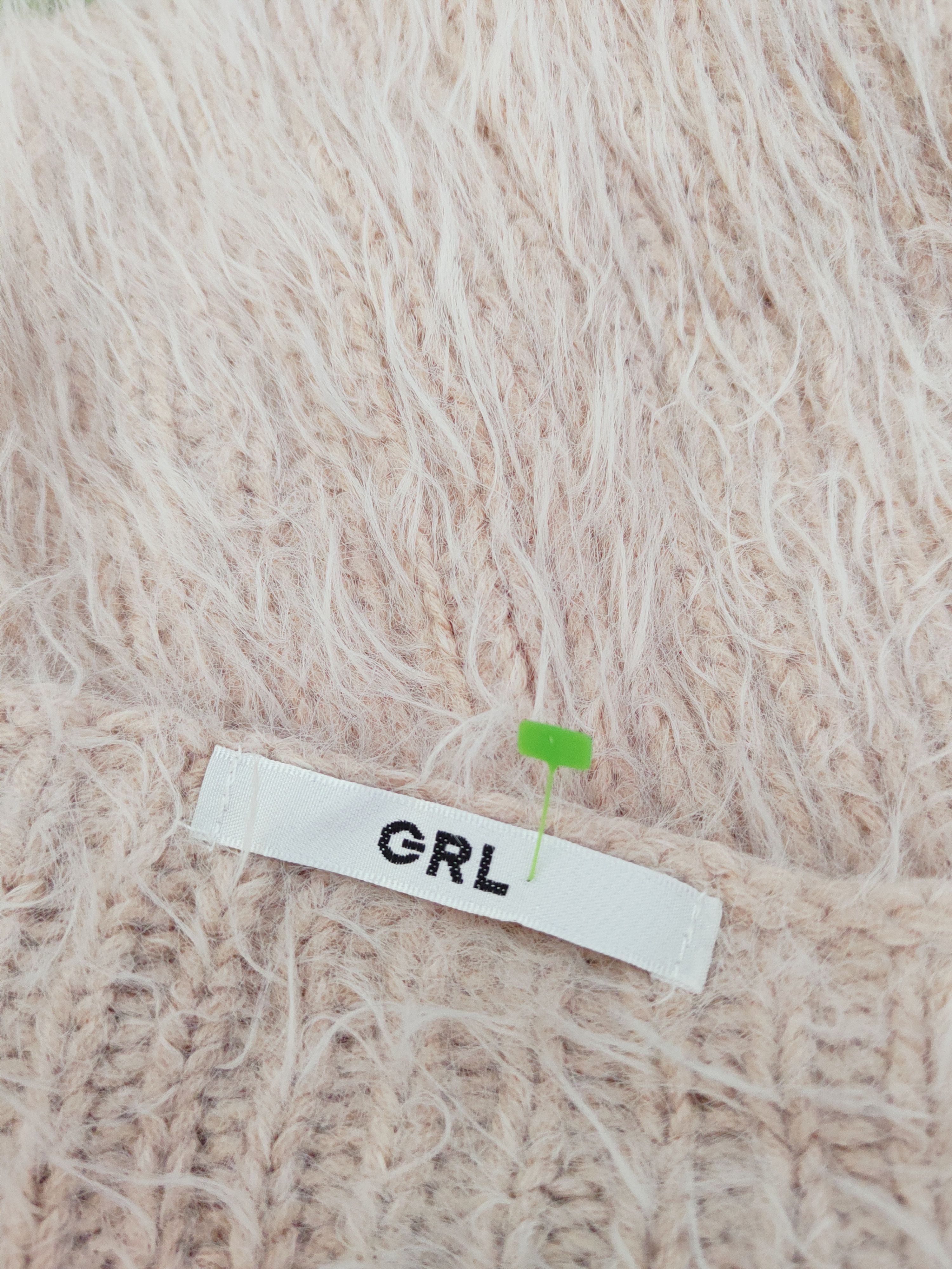 Japanese Brand × Vintage GRL Pink Fur Mohair Knitwear COOL DESIGN Size L / US 10 / IT 46 - 12 Thumbnail