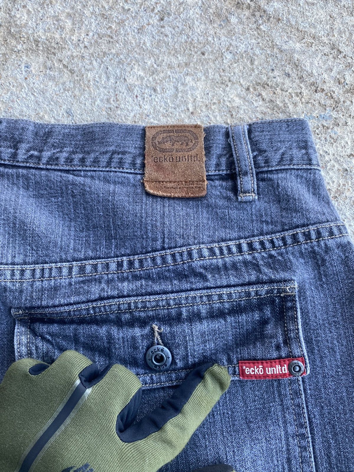 Ecko Unltd. × Japanese Brand × Vintage Vintage Y2K Ecko Baggy Double Knee Denim Jnco Style Jeans Size US 38 / EU 54 - 11 Thumbnail