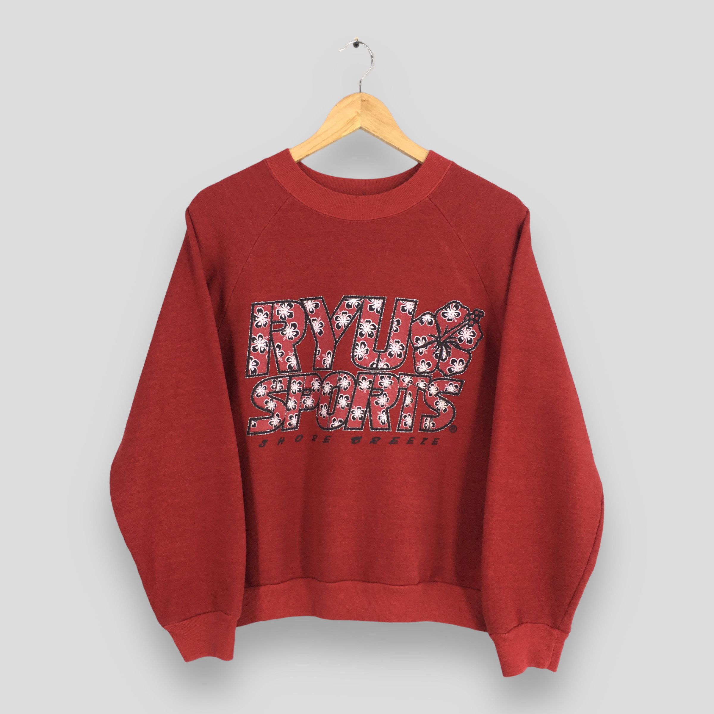 Japanese Brand Vintage Ryu Sports Hibiscus Flower Surf Sweatshirt Small Size US S / EU 44-46 / 1 - 1 Thumbnail