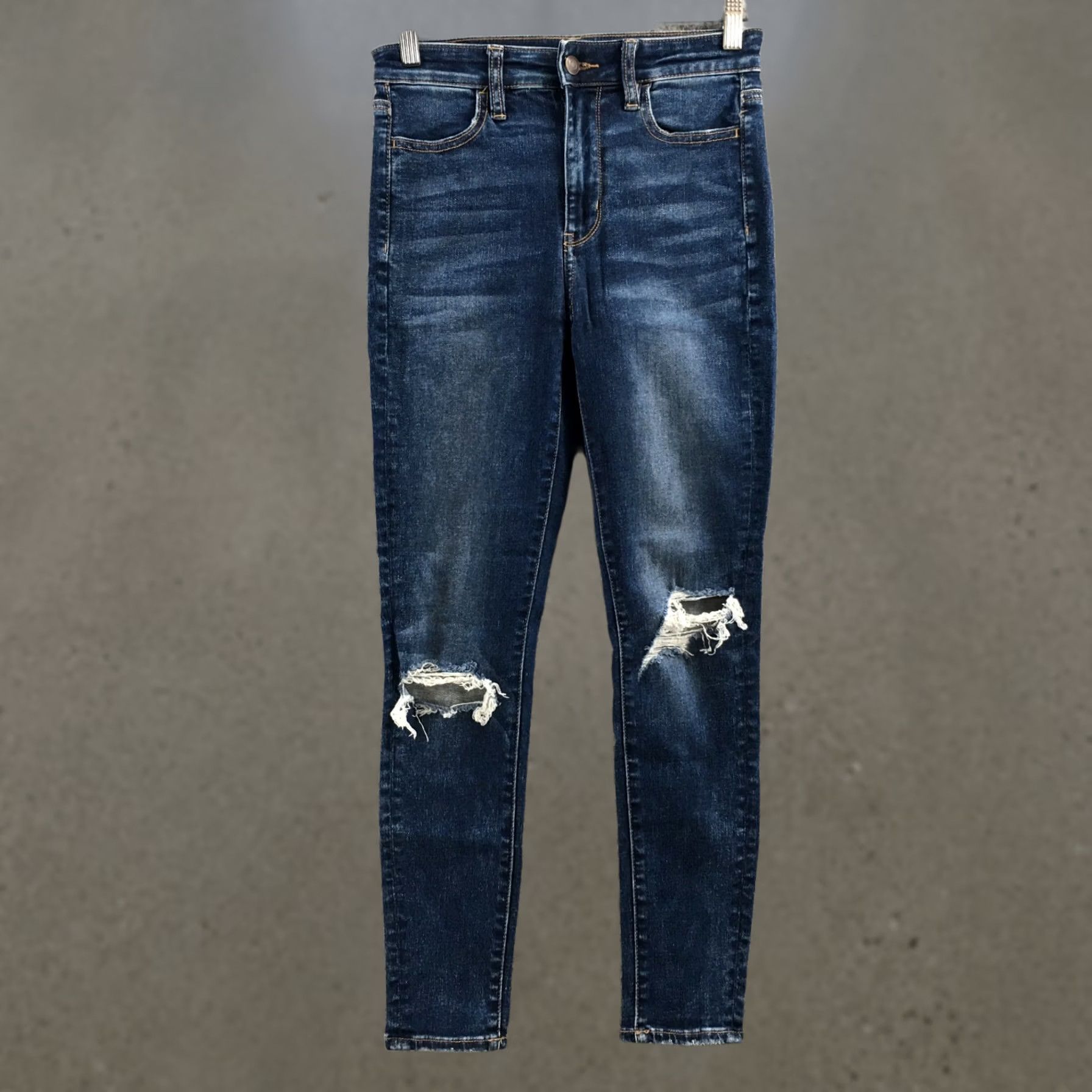 American Eagle Outfitters American Eagle Outfitters Jegging Jeans Women 2S 27x25.5 Blue Denim Distressed Regular Waist 27 Inseam 25.5 Cotton Blend Denim Size 26" / US 2 / IT 38 - 1 Thumbnail