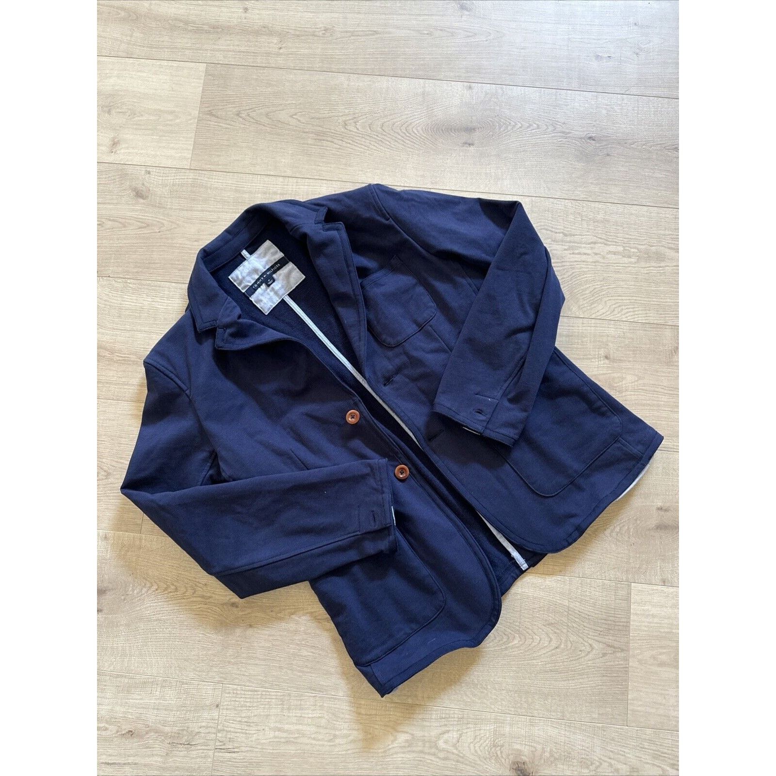 Tommy Hilfiger Tommy Hilfiger Women’s Medium Blue Jacket Brown Button Up Size S / US 4 / IT 40 - 1 Thumbnail