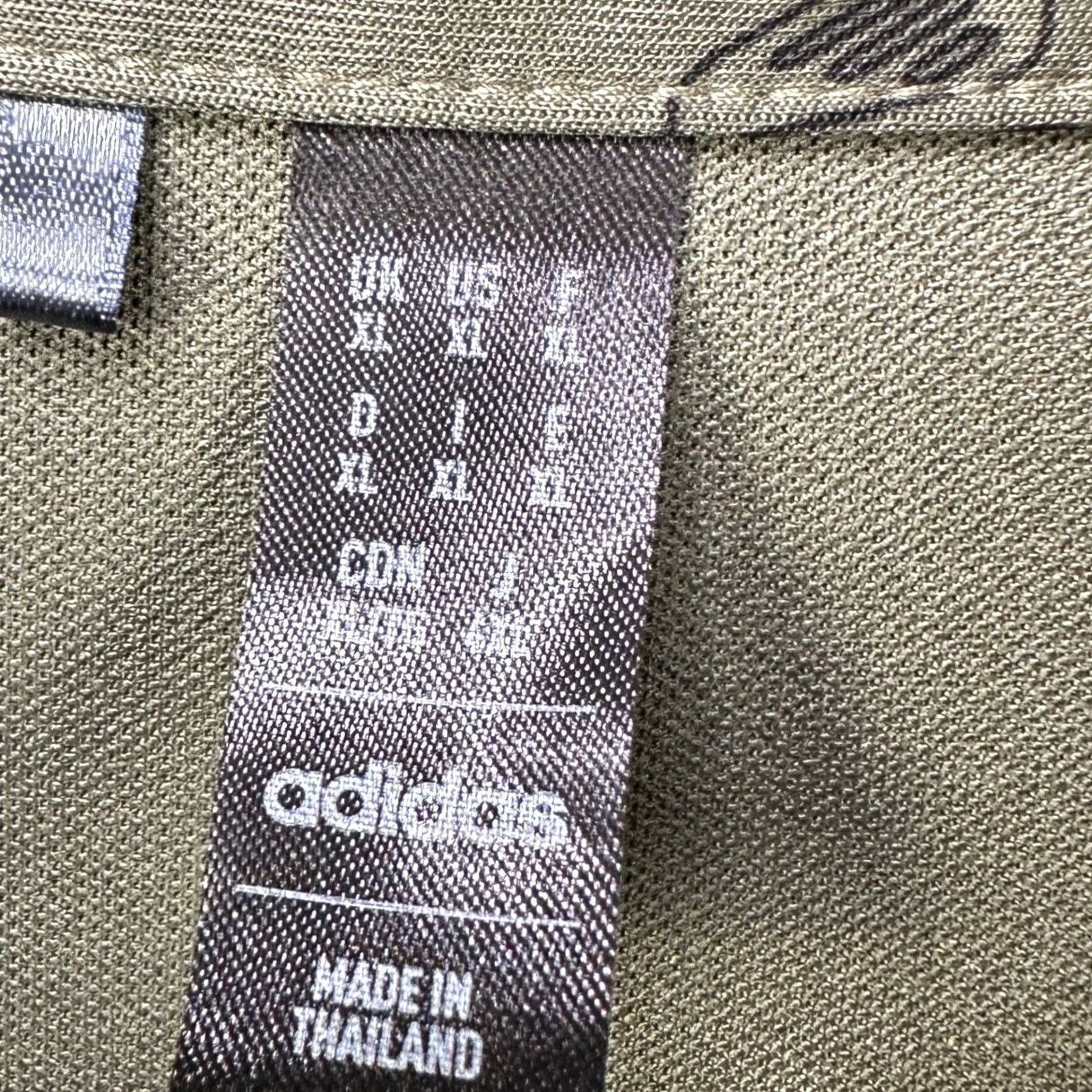 Adidas Adidas Golf Polo Shirt Men XL Olive Green Graphic Short Sleeve Casual Activewear Sportswear 100% Polyester Breathable Quick Dry Size US XL / EU 56 / 4 - 4 Thumbnail