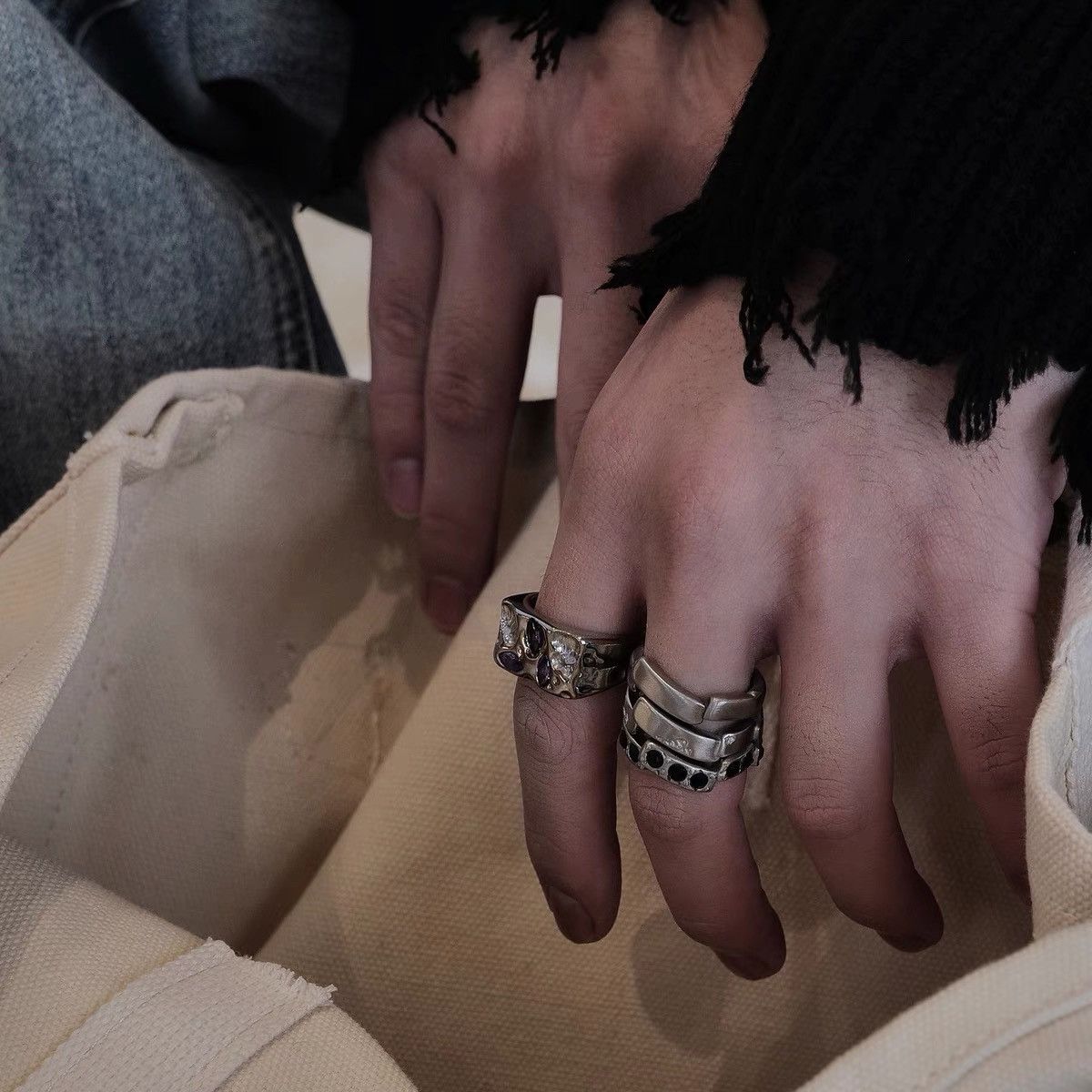 Japanese Brand × Vintage Retro punk rings Size ONE SIZE - 3 Thumbnail