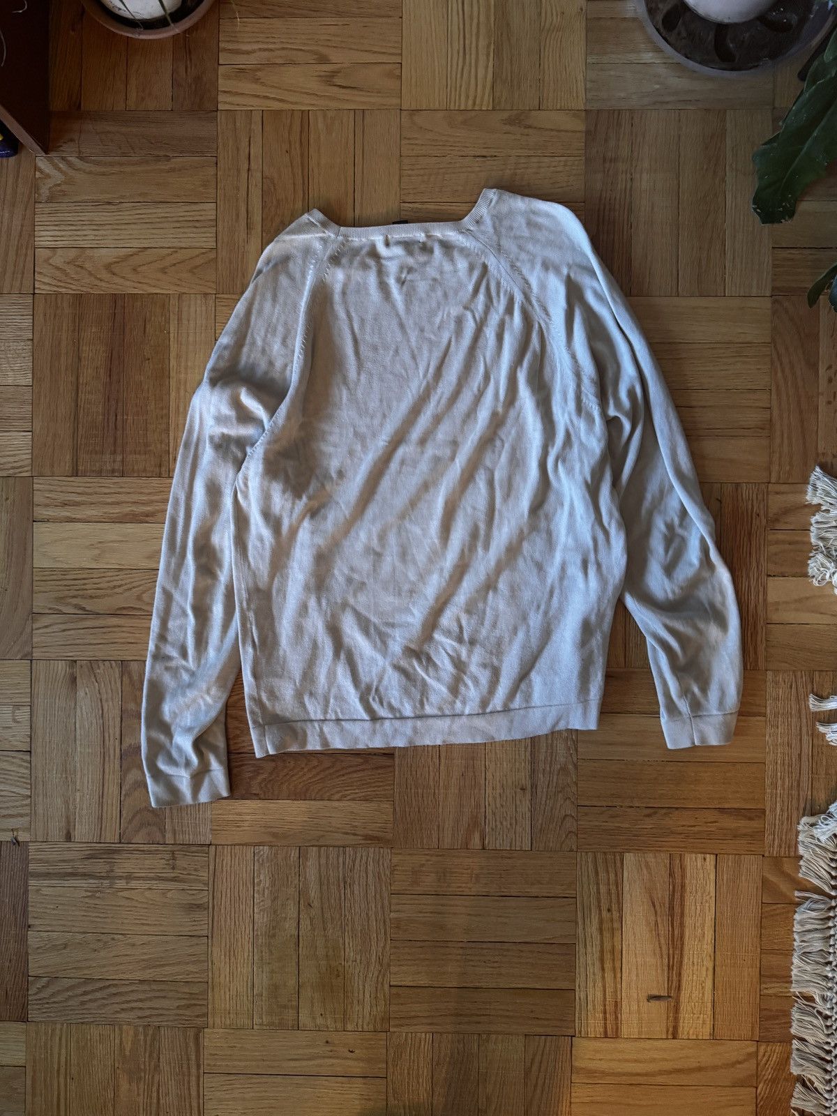 Club Monaco Club Monaco Cream Cotton Sweater Size L Size US L / EU 52-54 / 3 - 3 Thumbnail