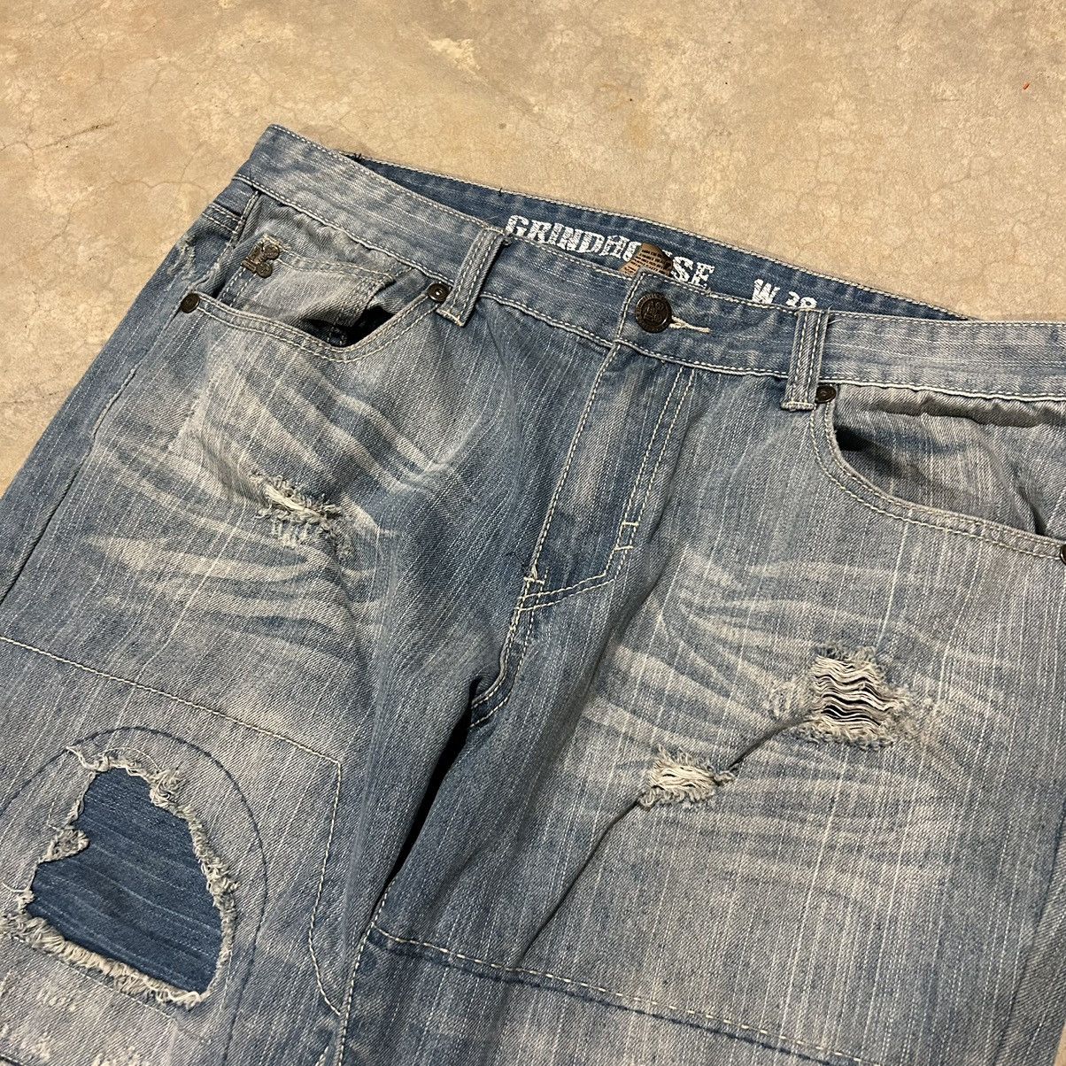 JNCO × Southpole × Vintage Crazy Vintage Y2K Grindhouse Baggy Repaired Denim Distressed Size US 38 / EU 54 - 4 Thumbnail