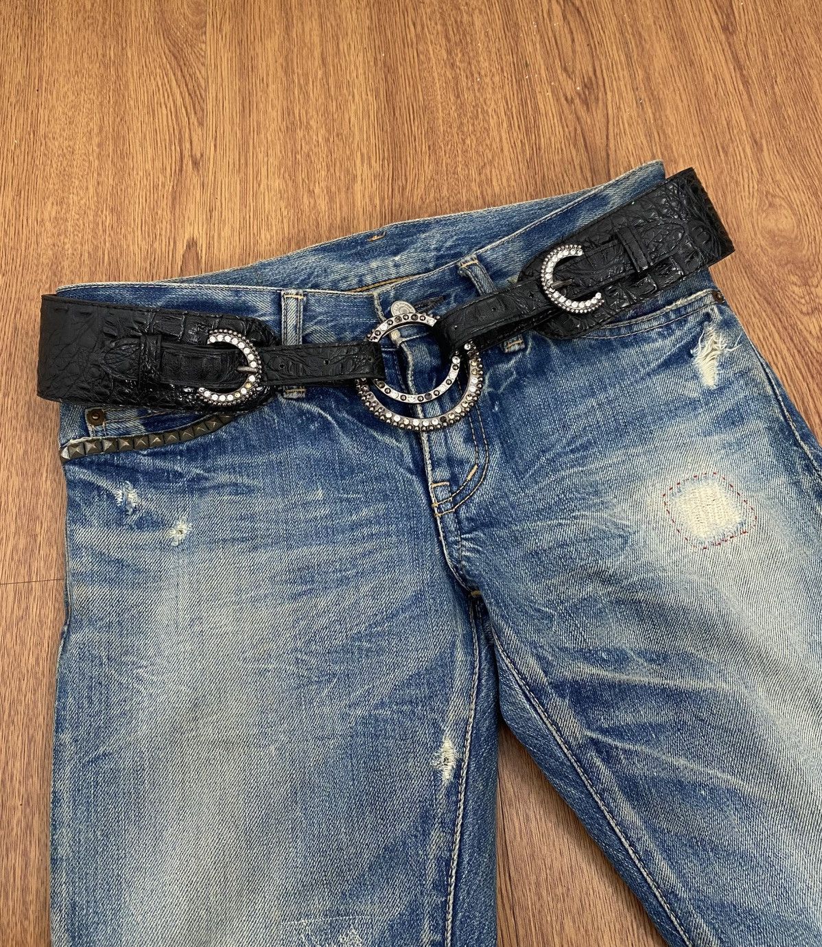 If Six Was Nine × Japanese Brand × KMRii Black alligator belt Size ONE SIZE - 5 Thumbnail