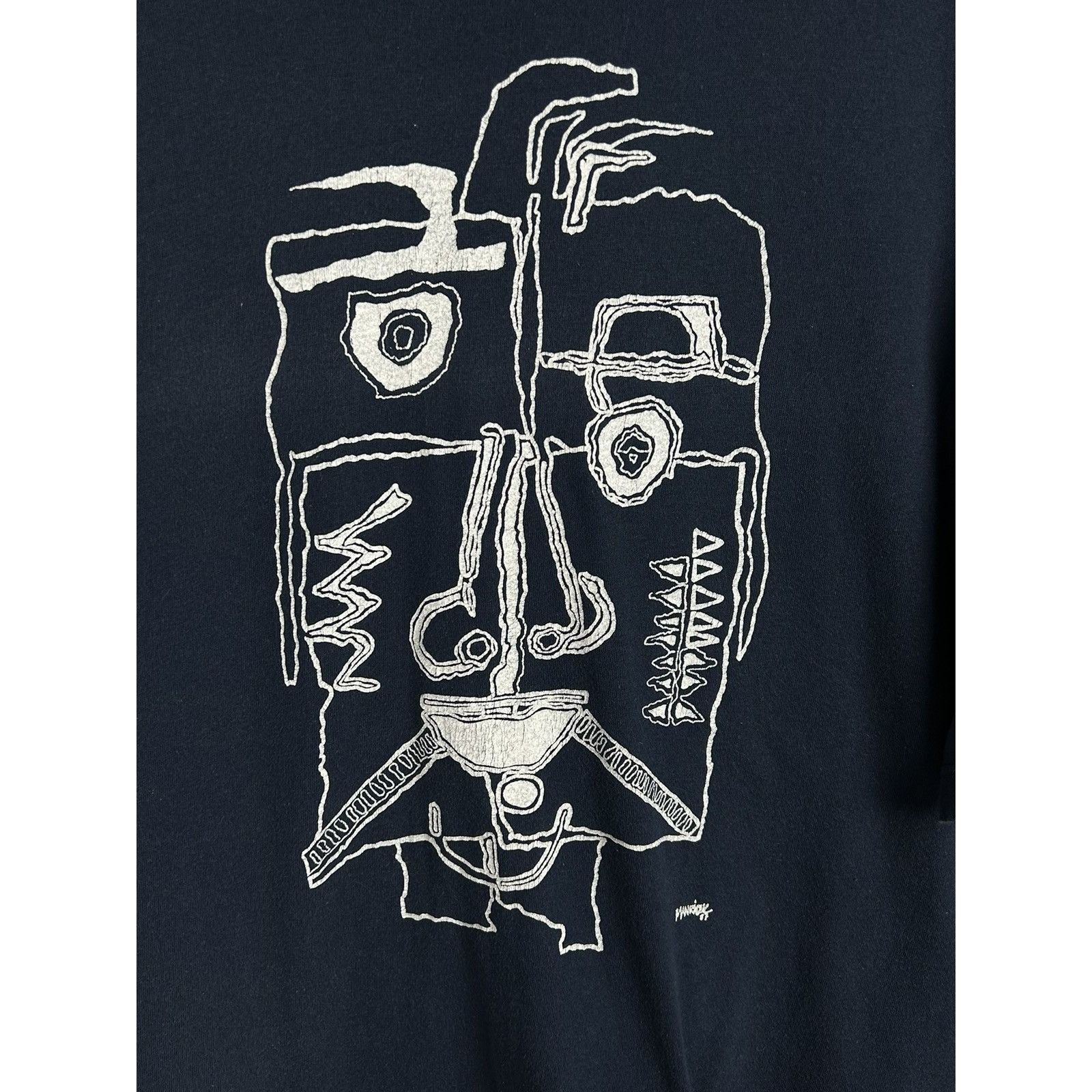 Vintage Vintage 1987 César Manrique Spanish Artist T-Shirt In Blue Size US XL / EU 56 / 4 - 2 Thumbnail