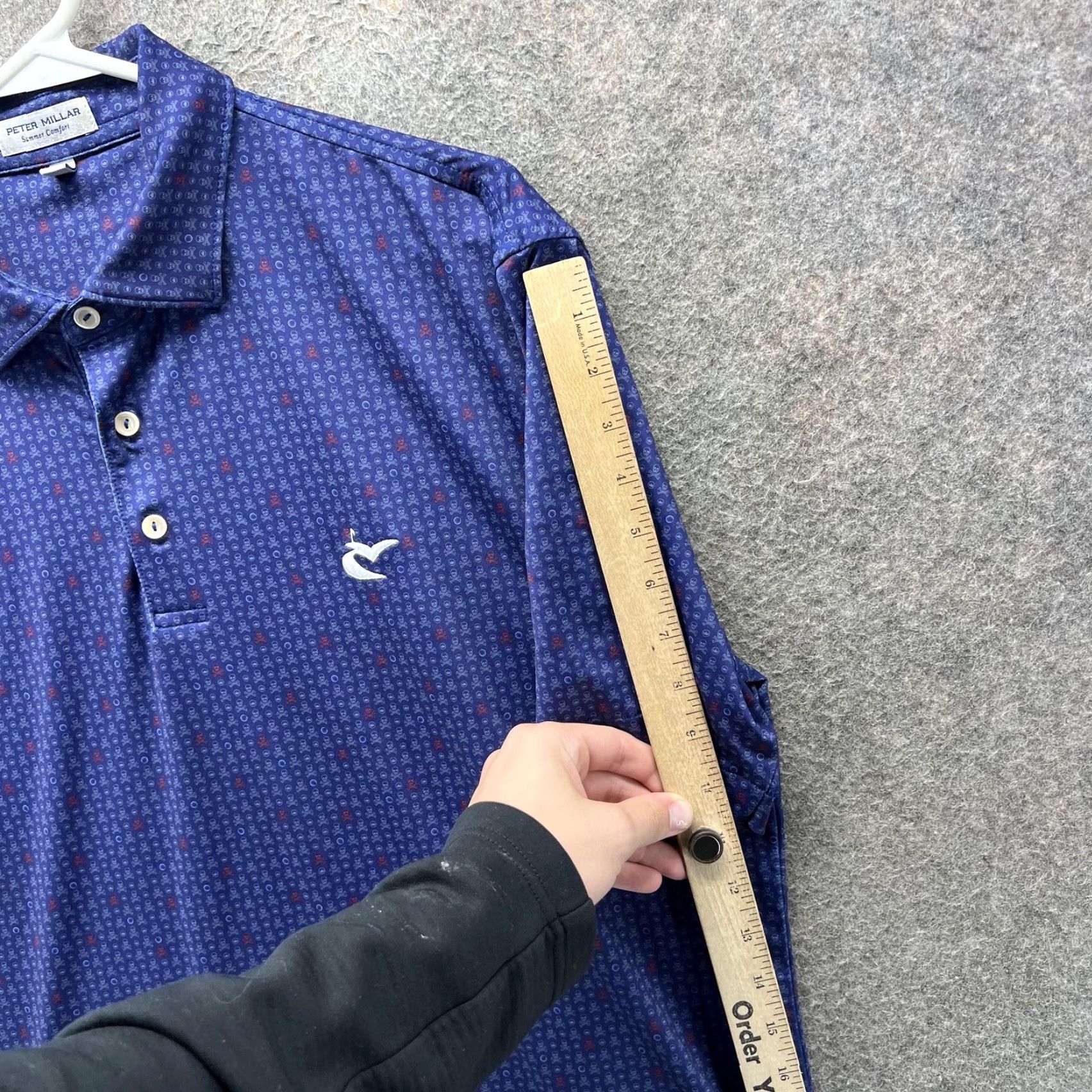 Peter Millar Peter Millar Polo Shirt Mens M Blue Summer Comfort Geometric Golf Stretch Shirt Menss Size US M / EU 48-50 / 2 - 4 Thumbnail