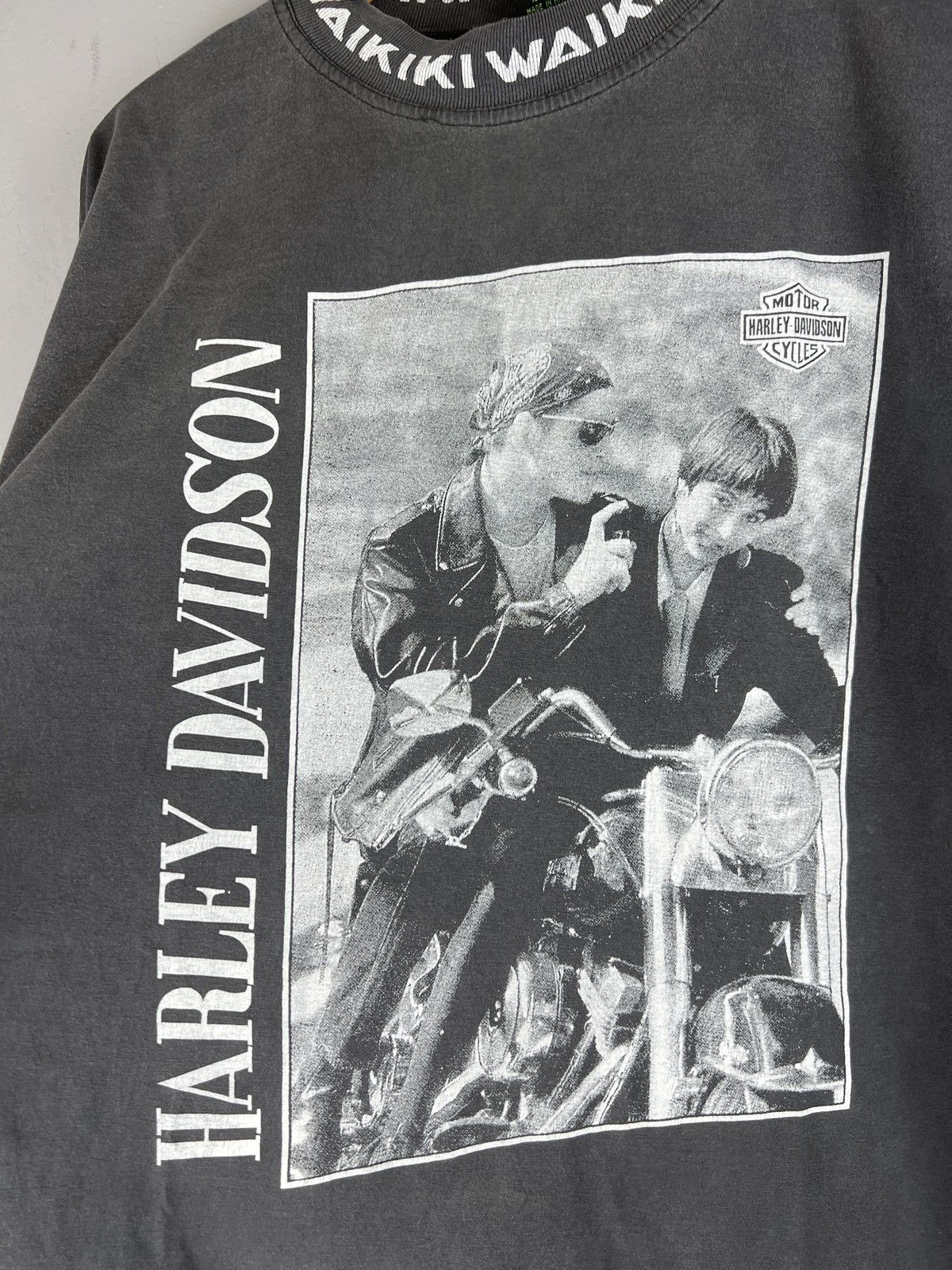 Harley Davidson × Vintage Vintage 1990 Harley Davidson Bradley Pitt bikers t shirt Size US M / EU 48-50 / 2 - 2 Thumbnail