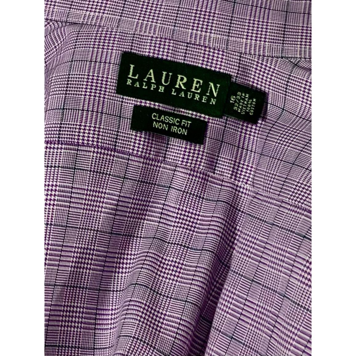 Lauren Ralph Lauren Ralph Lauren Classic Fit Non Iron Purple Checked Shirt Large Size US L / EU 52-54 / 3 - 4 Thumbnail