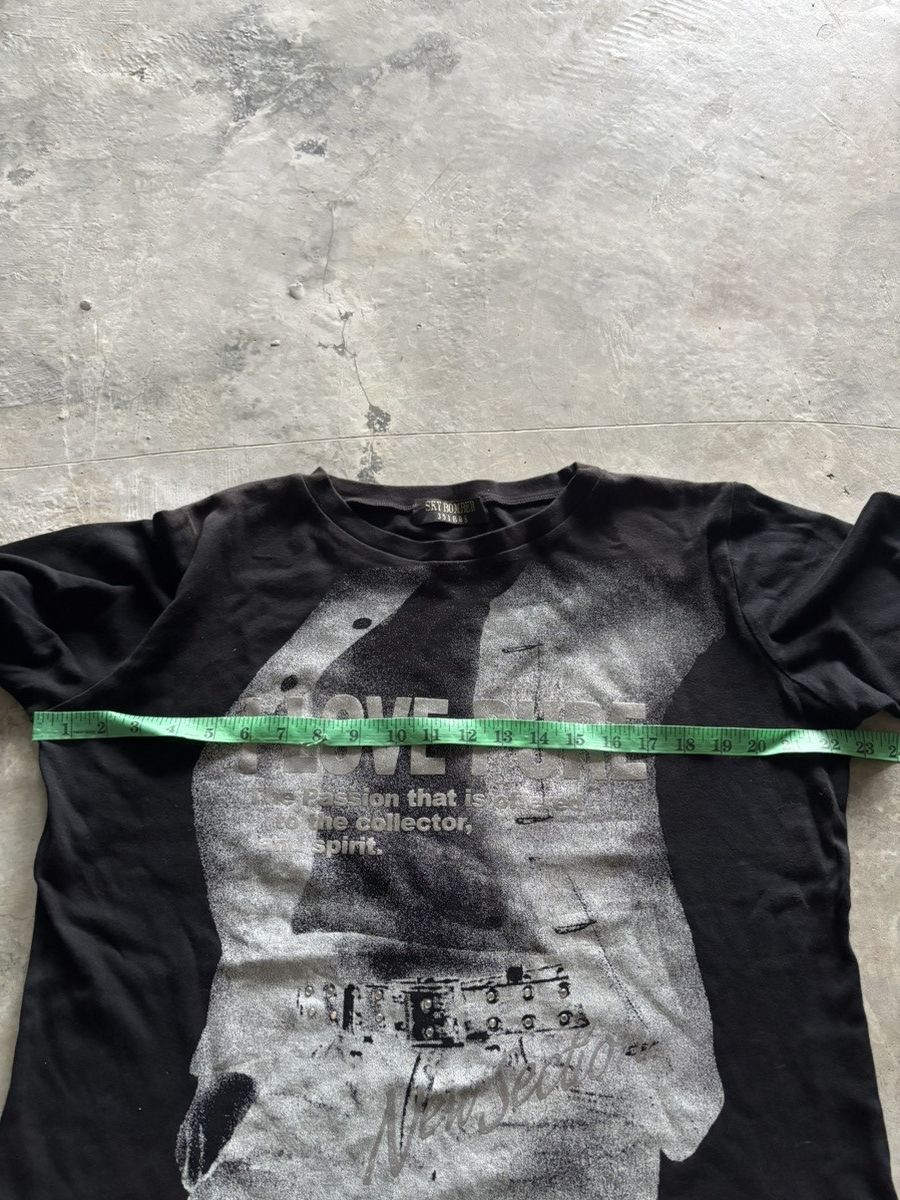 Japanese Brand SKY BOMBER 319808 Y2K longsleeve japanese poem rhinestone Size US M / EU 48-50 / 2 - 10 Thumbnail