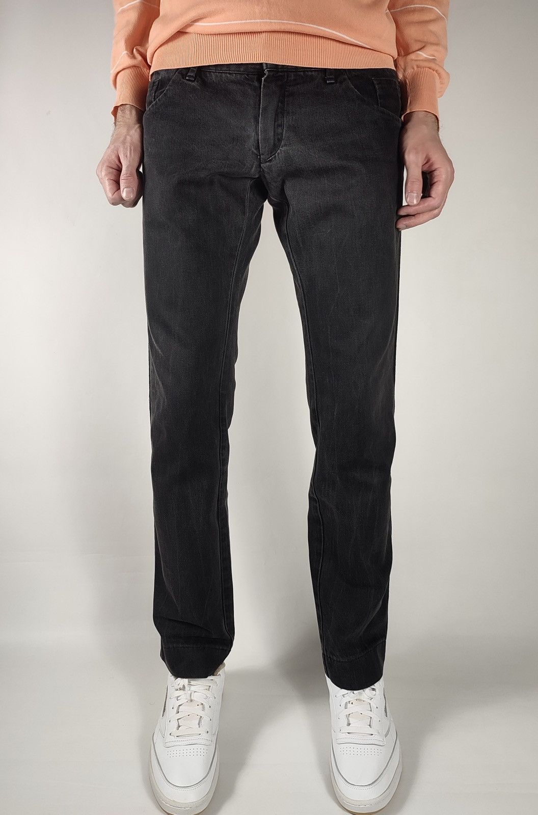 Dolce & Gabbana Dolce & Gabbana Side Stripe Black Denim Jeans Size US 33 - 3 Thumbnail
