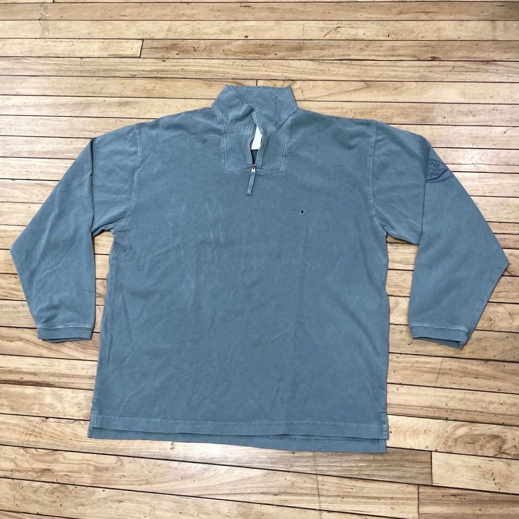 Gap GAP Quarter Zip Sweater Men L Aqua Blue Green Teal 1/4 Zip New Casual Preppy Navy? Size US L / EU 52-54 / 3 - 2 Thumbnail
