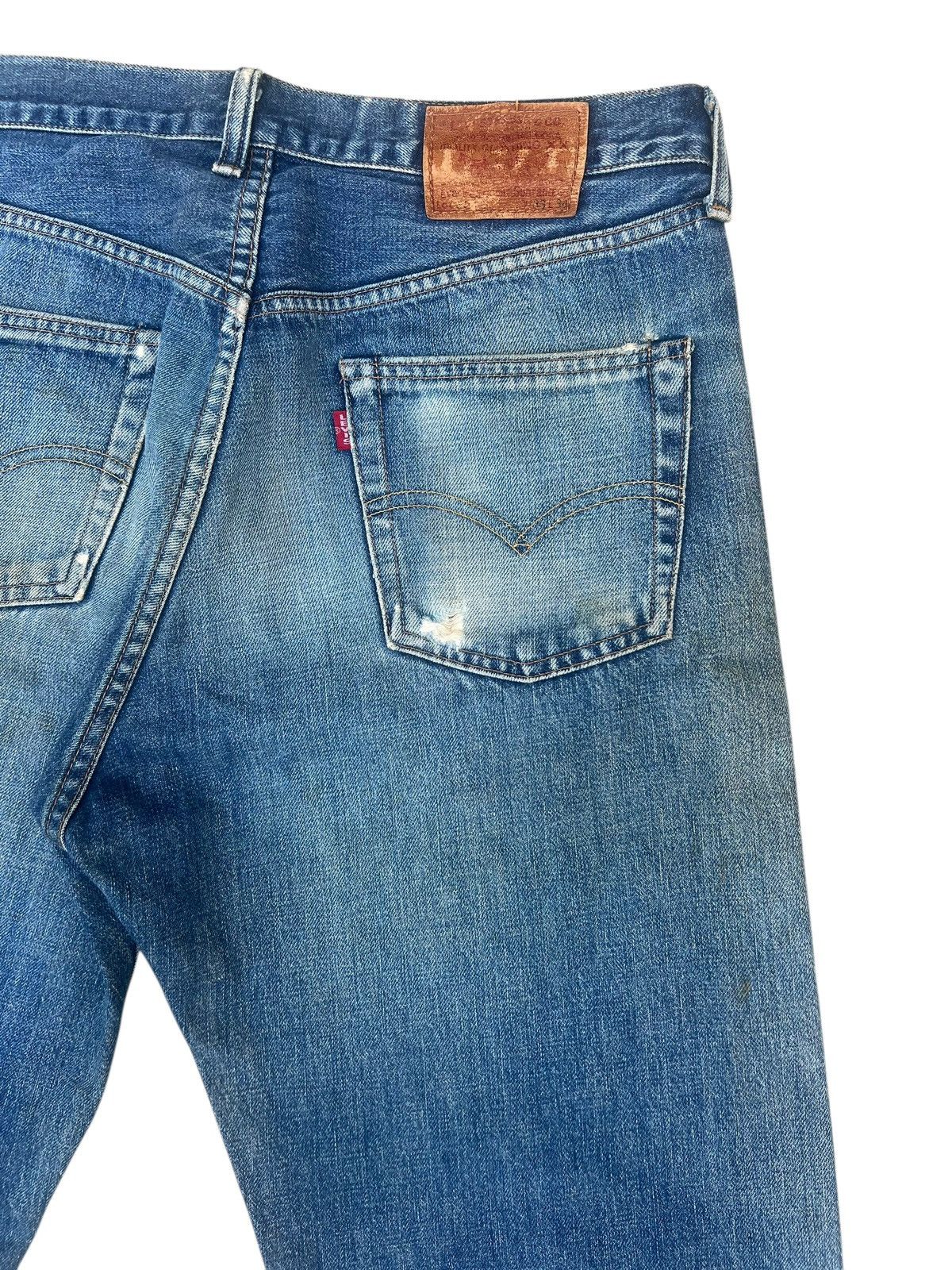 Levi's 90s Levi’s 503B XX Big E Distress Denim Selvedge Jeans Size US 32 / EU 48 - 19 Thumbnail