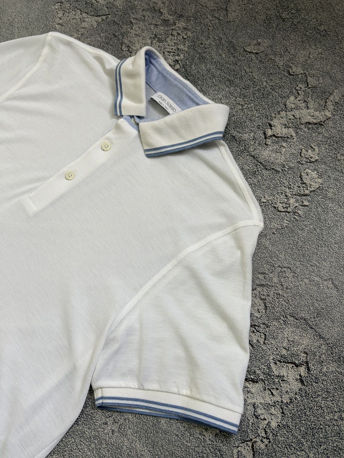 Gran Sasso Gran Sasso Italy White Cotton Polo Shirt 50 L Knit Casual Size US L / EU 52-54 / 3 - 6 Thumbnail