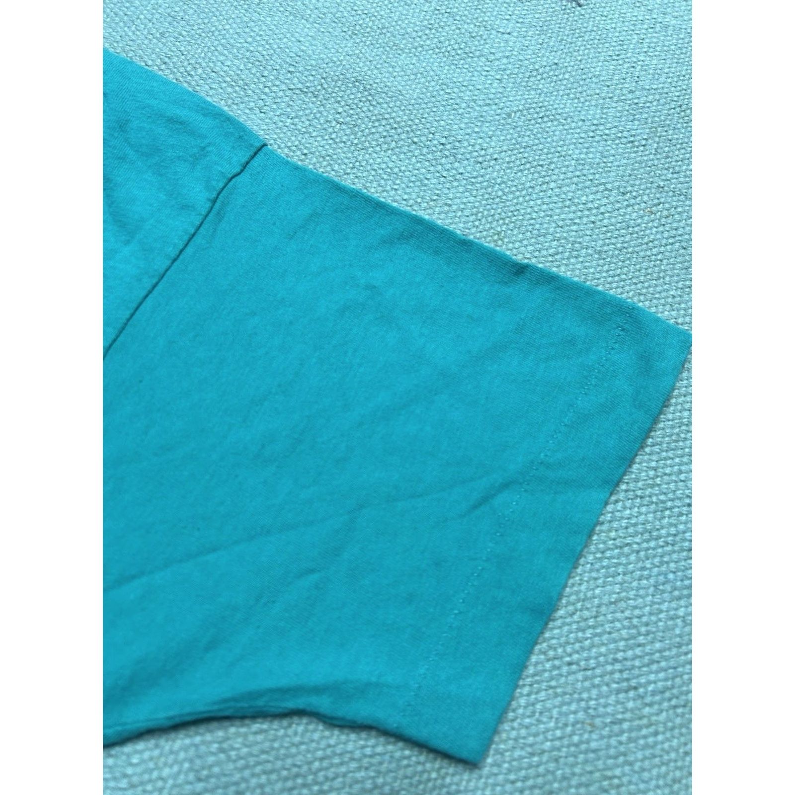 Fruit Of The Loom VINTAGE 90s Fruit of the Loom T-Shirt Teal Turquoise Cotton Large Men Mens Blue Regular Shirt Size US L / EU 52-54 / 3 - 4 Thumbnail