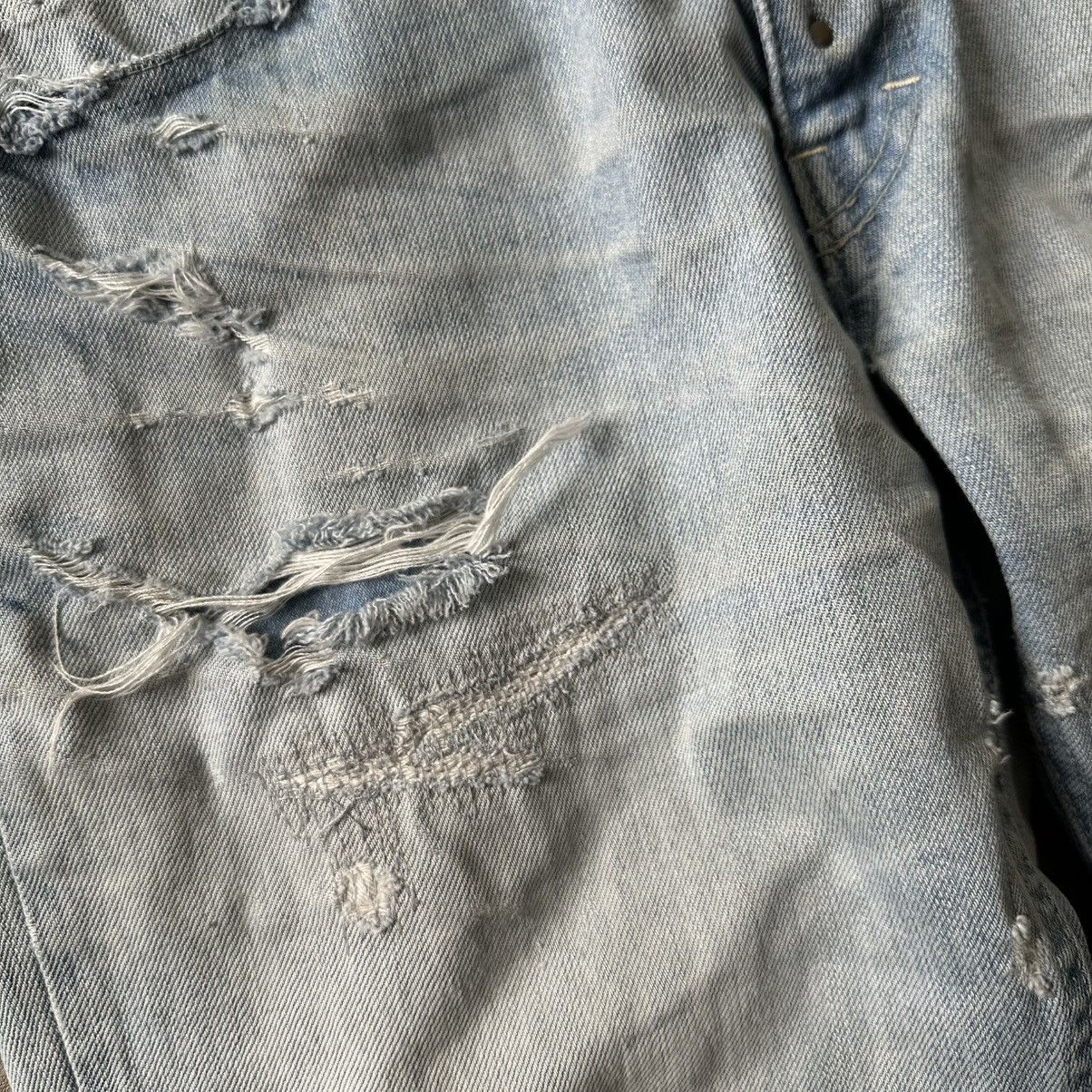 Isamu Katayama Backlash Isamu Katayama Backlash ‘Leather Repair’ Distressed Denim Size US 31 - 6 Thumbnail