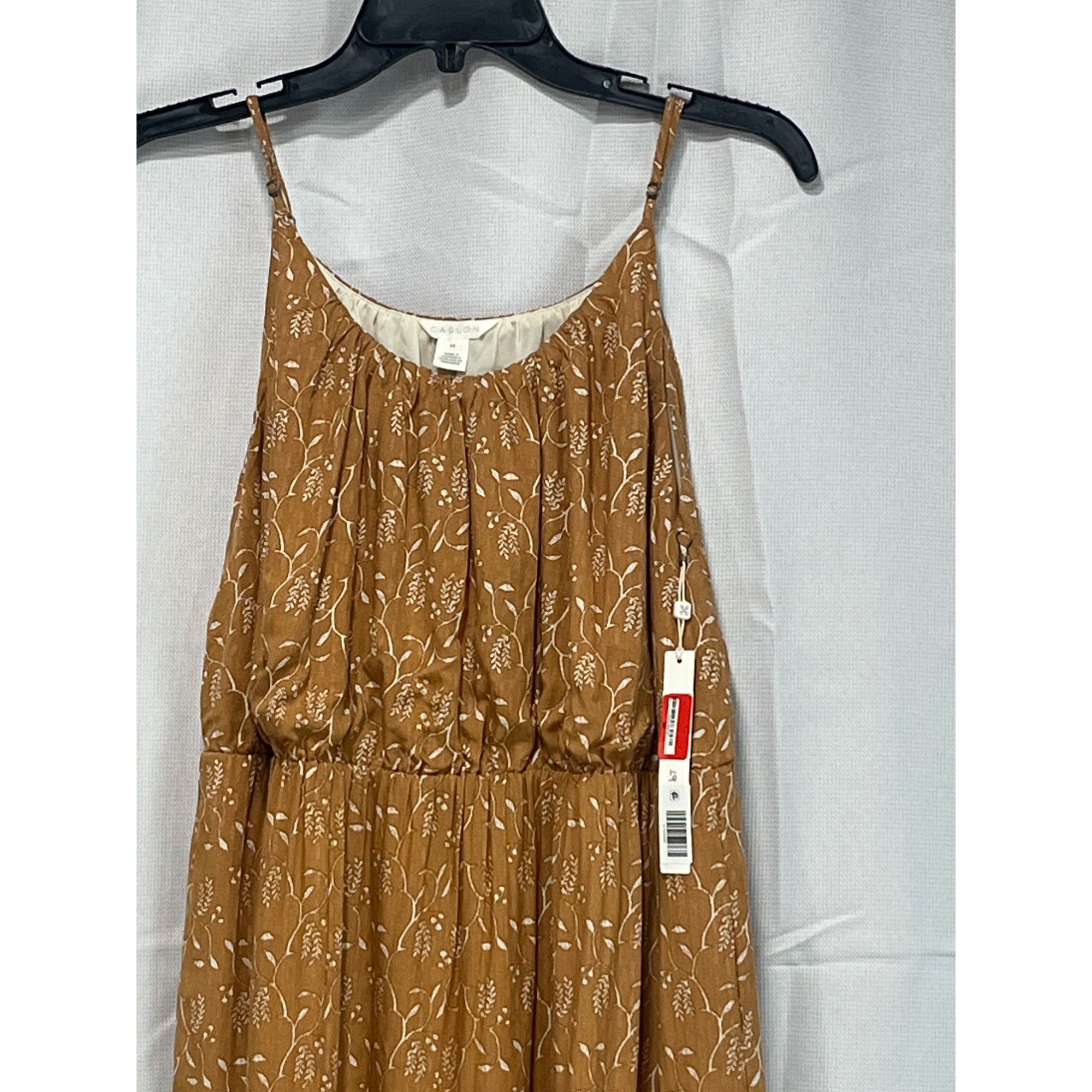 Other Caslon Women’s Textured Midi Sundress, Bronze Yellow, XS Size XS / US 0-2 / IT 36-38 - 12 Thumbnail