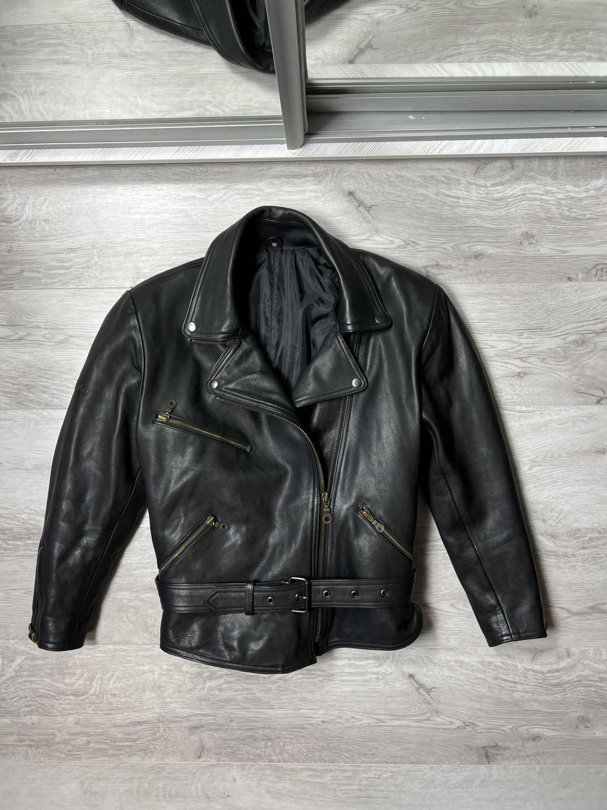 Genuine Leather Vintage Belo Heavyweight Biker Leather Jacket Rock Punk Size US M / EU 48-50 / 2 - 1 Thumbnail