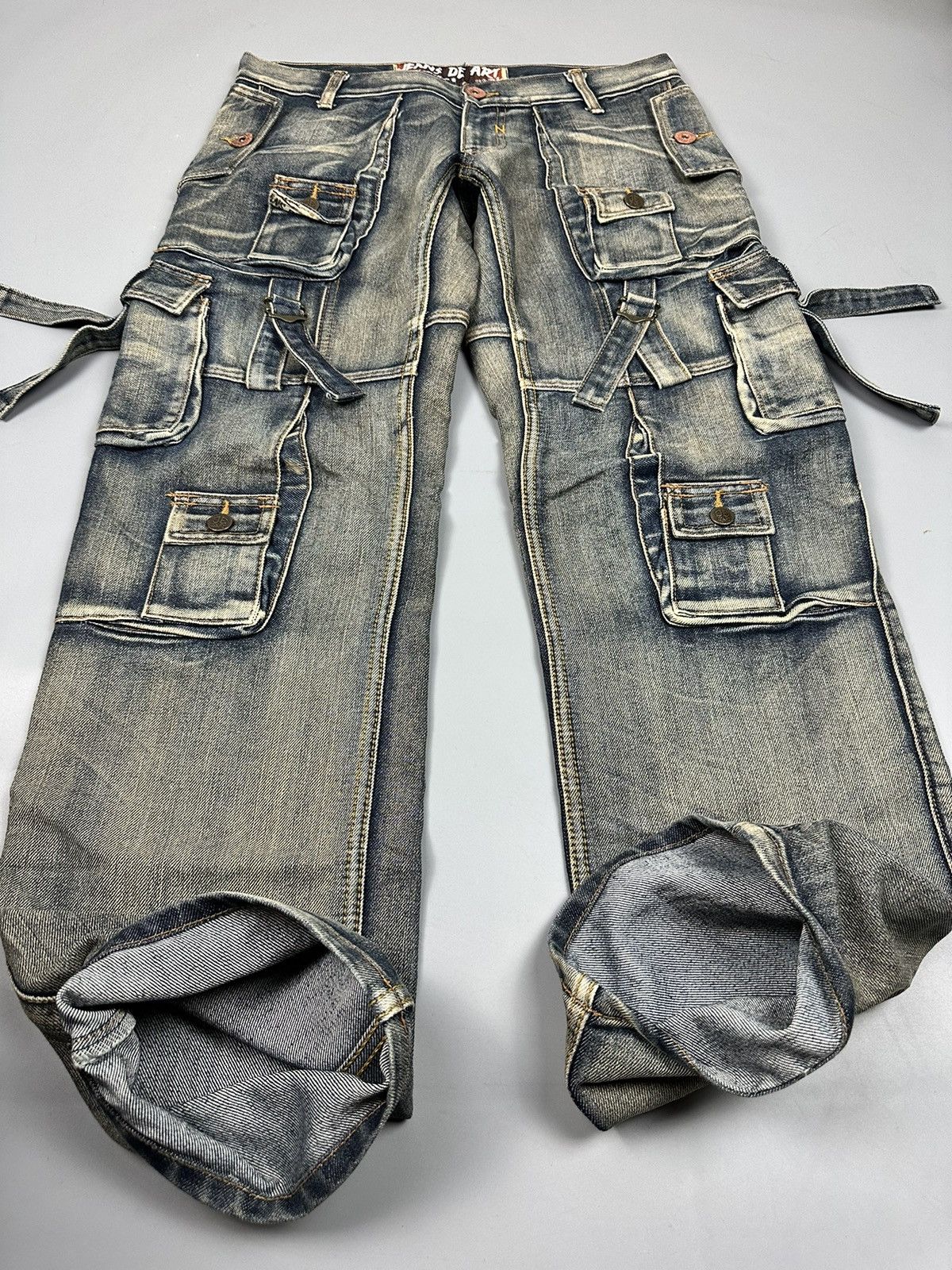 If Six Was Nine Tactical Bondage Multi Pocket Jeans De Art Size US 33 - 9 Thumbnail