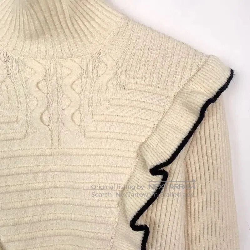 Fendi Fendi Cream Cotton Knit Sweater for Women . Size S / US 4 / IT 40 - 3 Thumbnail
