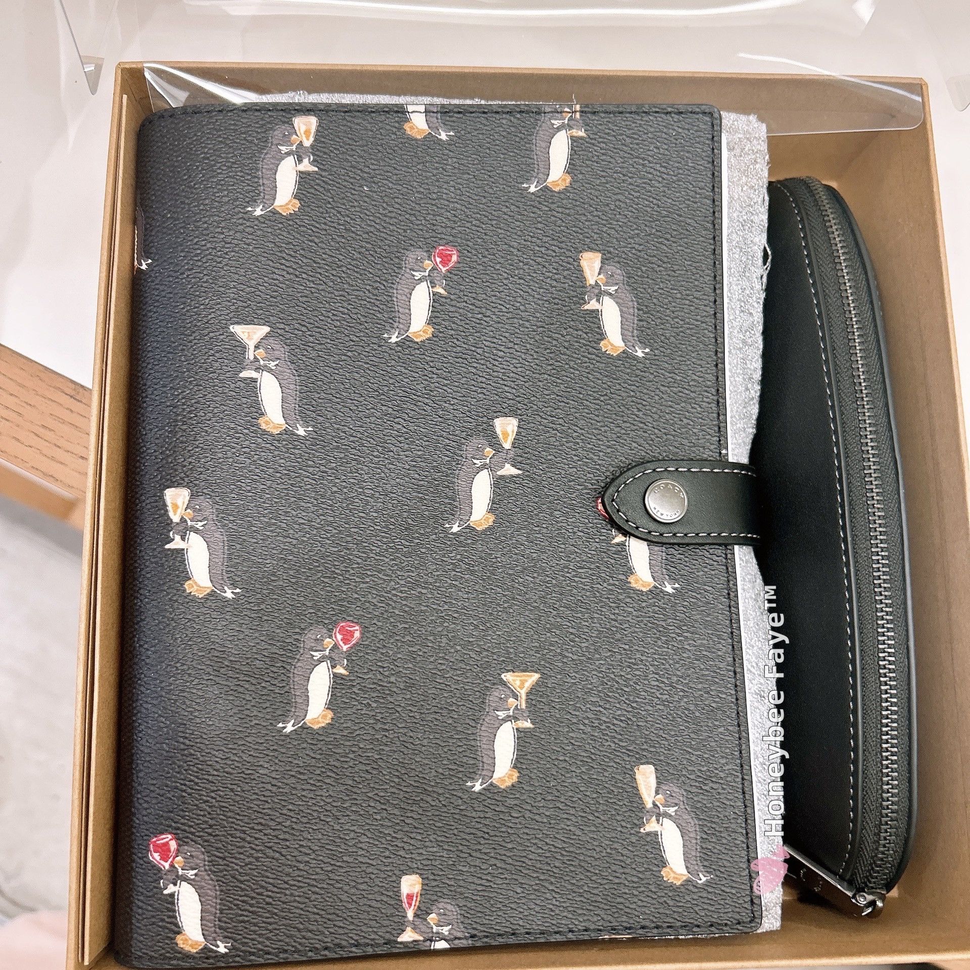 Coach Boxed Notebook And Pencil Case Set With Penguin Print Size ONE SIZE - 3 Thumbnail