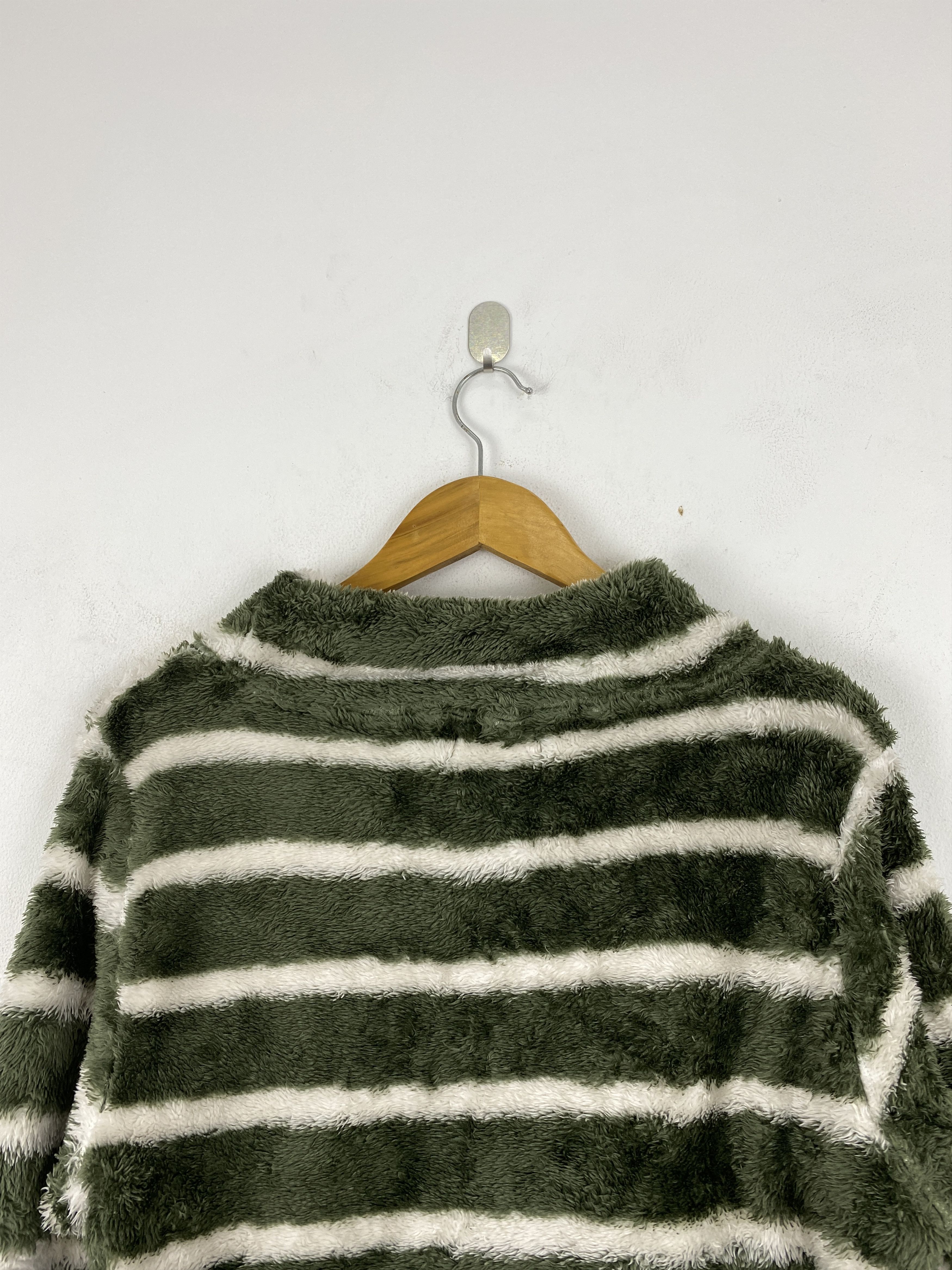 Japanese Brand Vtg Paciva Reciva Striped Fleece Sherpa Turtleneck JA0167 Size US L / EU 52-54 / 3 - 4 Thumbnail