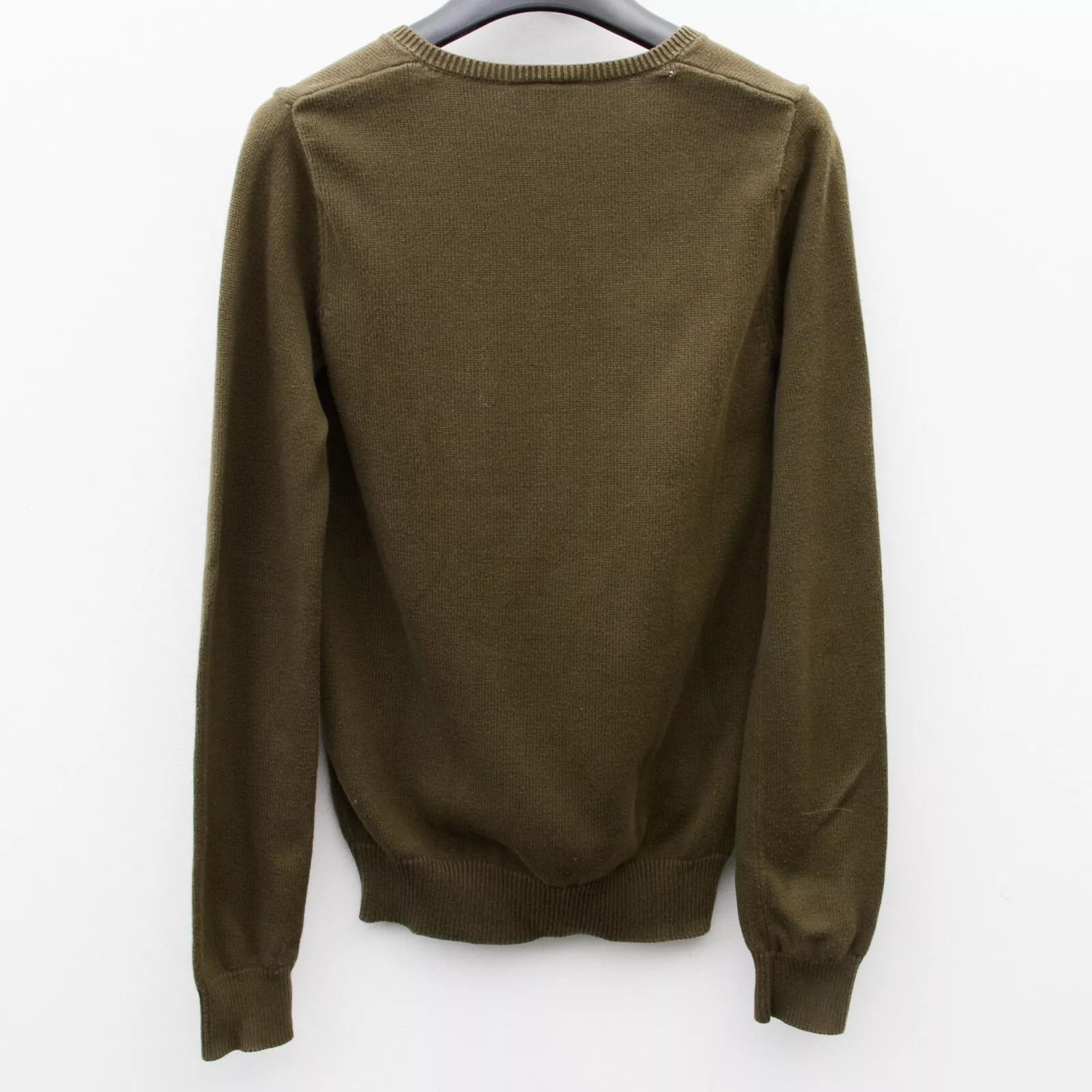 Gant Women XS Jumper Sweater Khaki Pullover V-Neck Cotton Ladies Size XS / US 0-2 / IT 36-38 - 2 Thumbnail