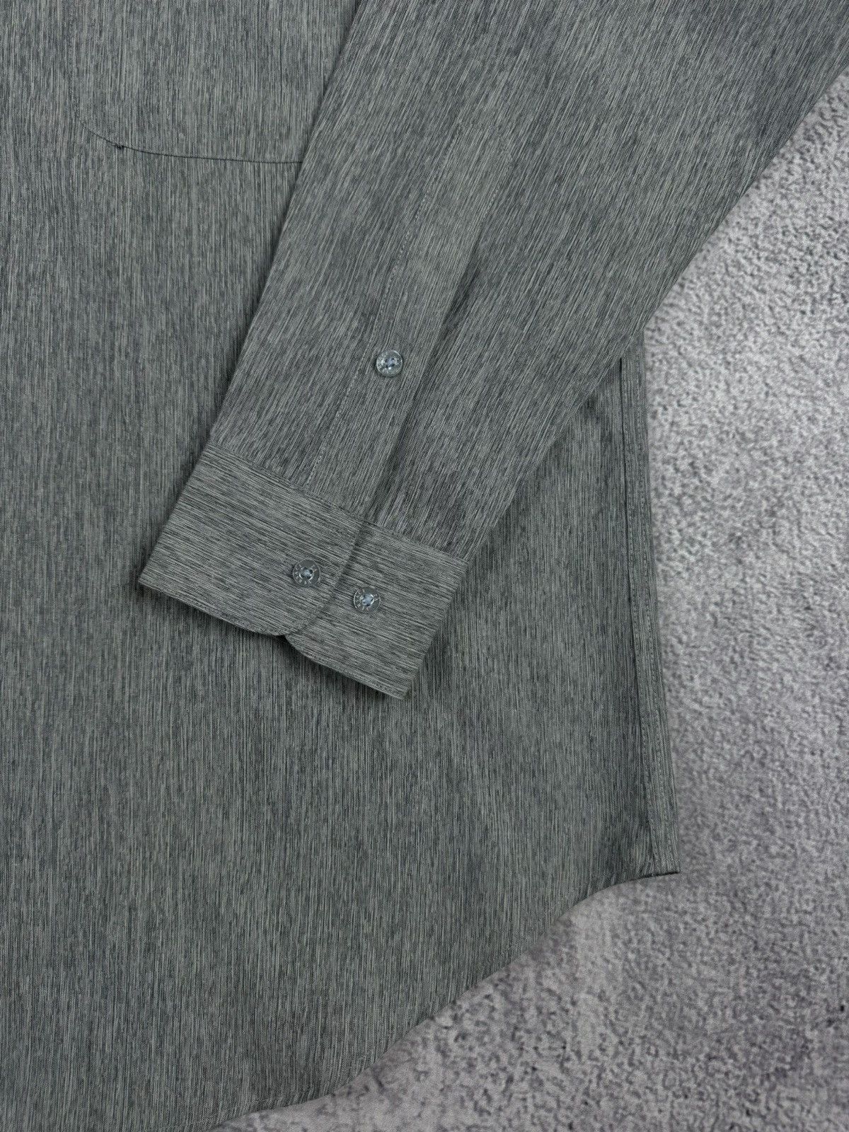 Designer × Versace × Vintage Vintage Versace Classic V2 Gray Melange Long Sleeve Shirt Size US M / EU 48-50 / 2 - 3 Thumbnail