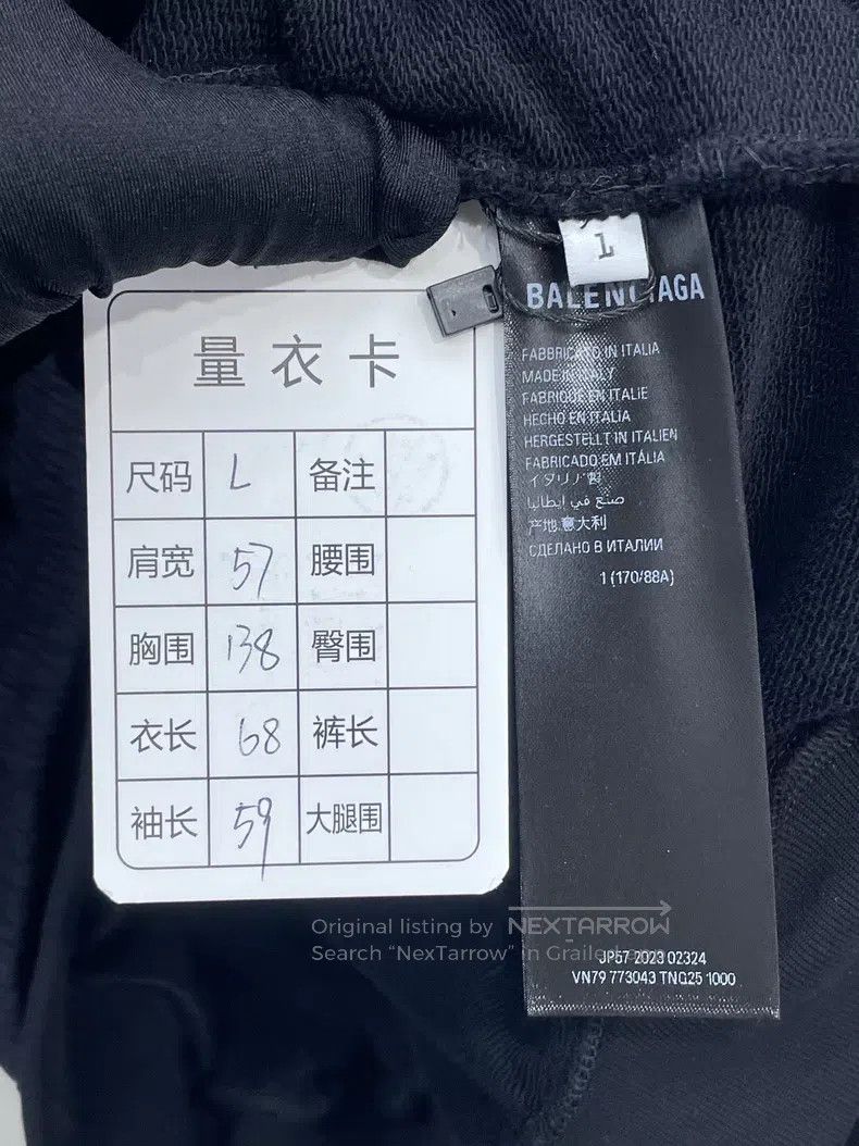 Balenciaga Balenciaga White Stripe B Letter Embroidered Fake Two-Piec Size US S / EU 44-46 / 1 - 7 Thumbnail