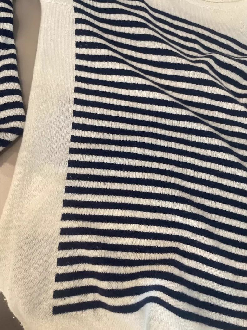 Loro Piana LORO PIANA White striped cashmere sweater Size M / US 6-8 / IT 42-44 - 9 Thumbnail